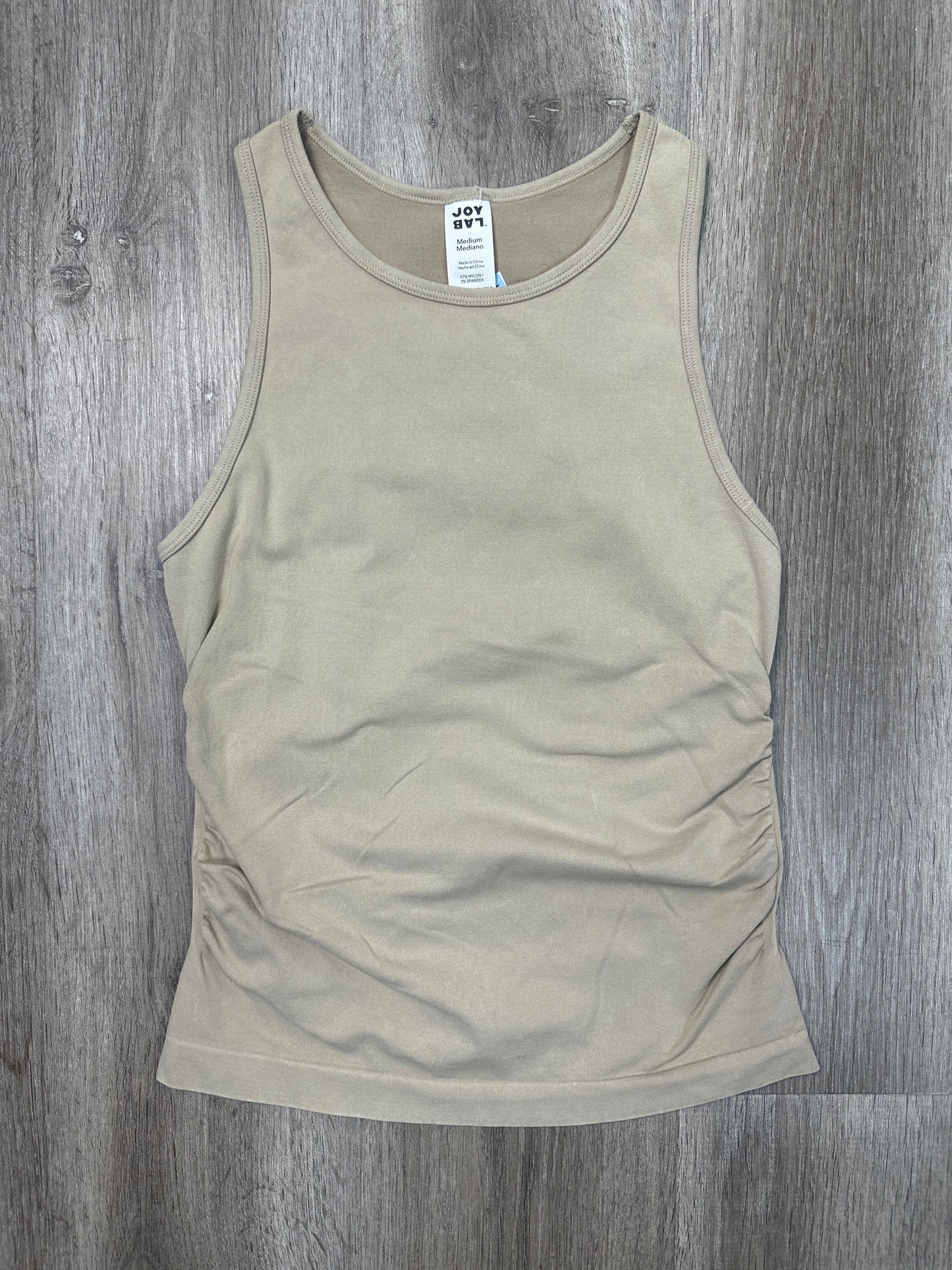 Athletic Tank Top By Joy Lab In Beige, Size: M