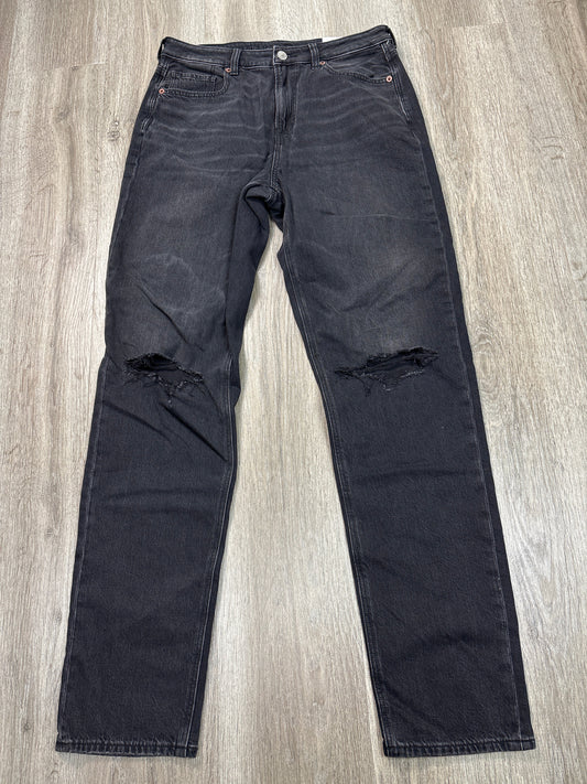 Jeans Boyfriend By American Eagle In Black Denim, Size: 10