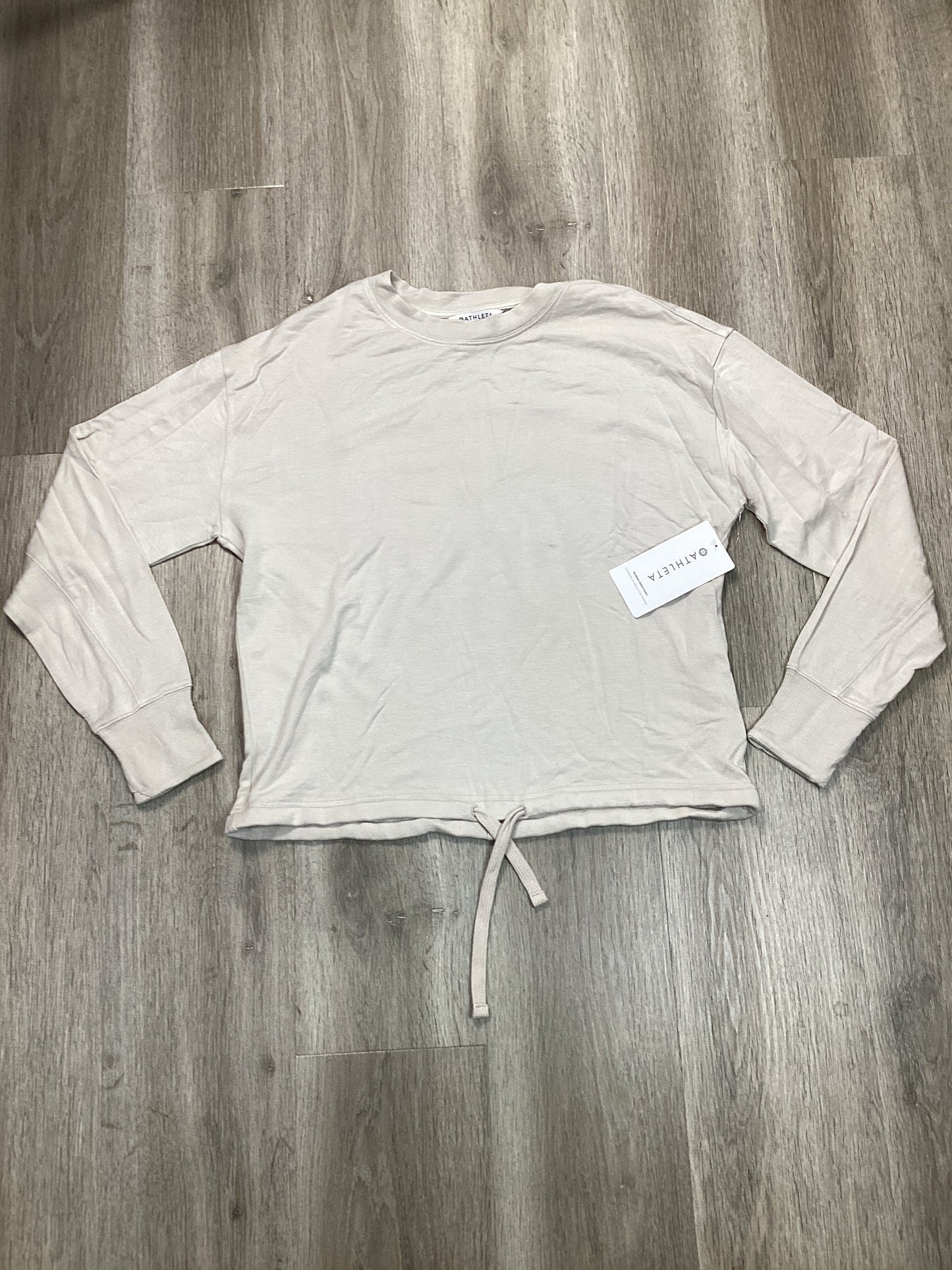 Athletic Top Long Sleeve Crewneck By Athleta In Cream, Size: M