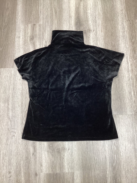 Top Short Sleeve By Talbots In Black, Size: Xl