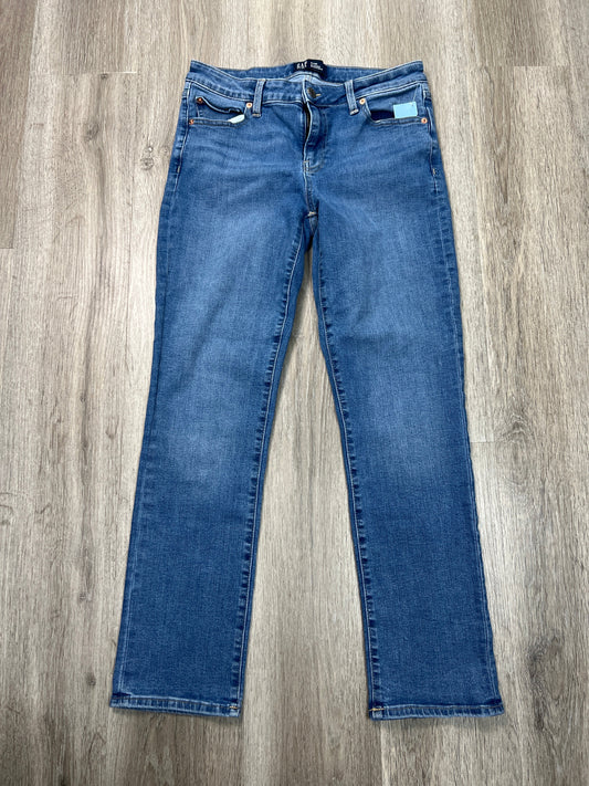 Jeans Straight By Gap In Blue Denim, Size: 8