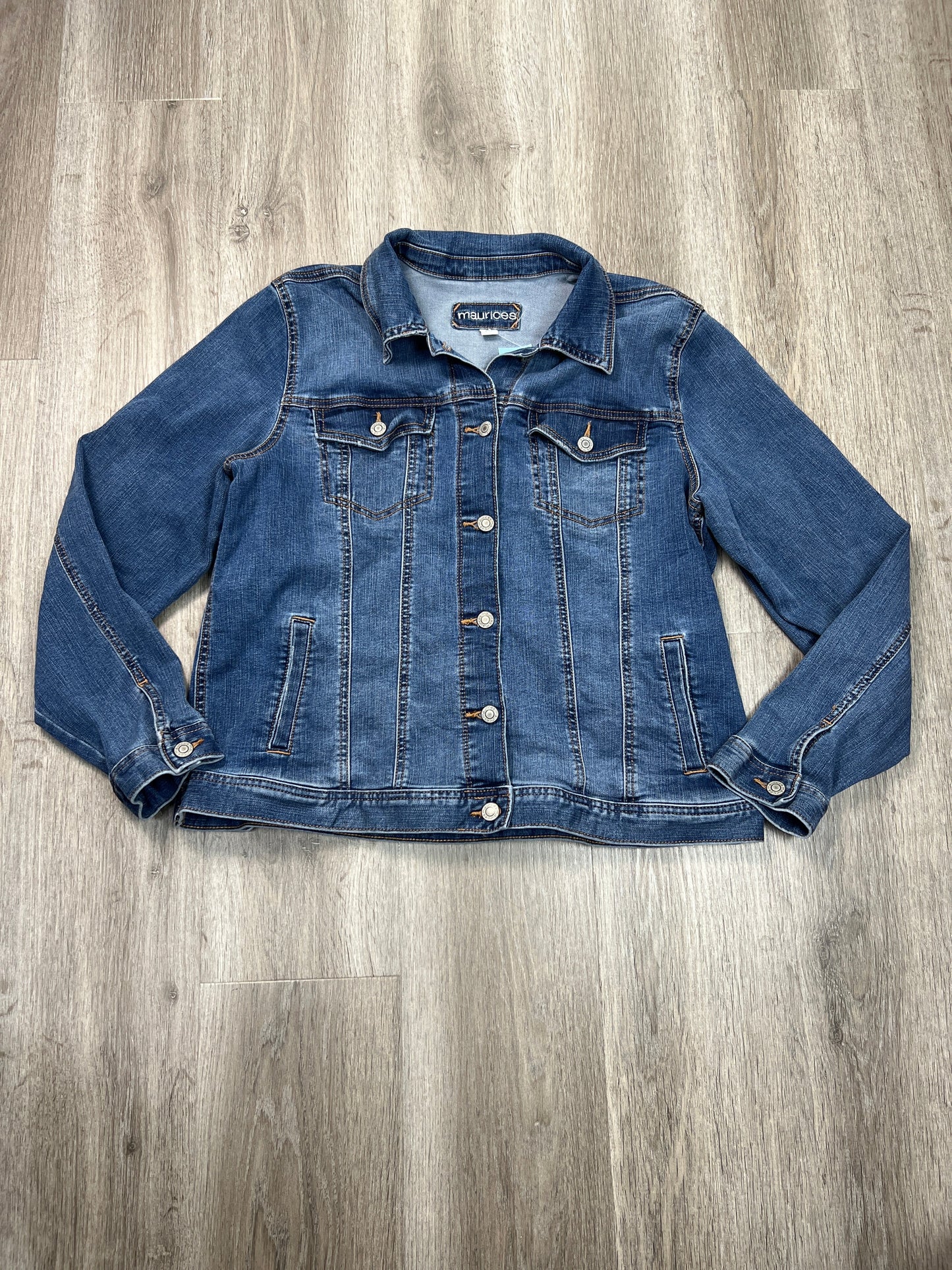 Jacket Denim By Maurices In Blue Denim, Size: Xl