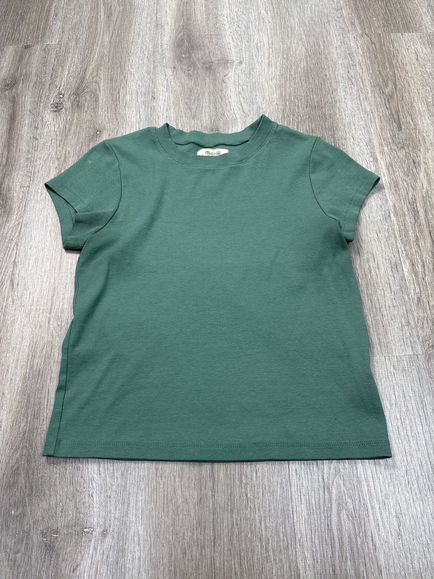 Top Short Sleeve Basic By Madewell In Green, Size: M