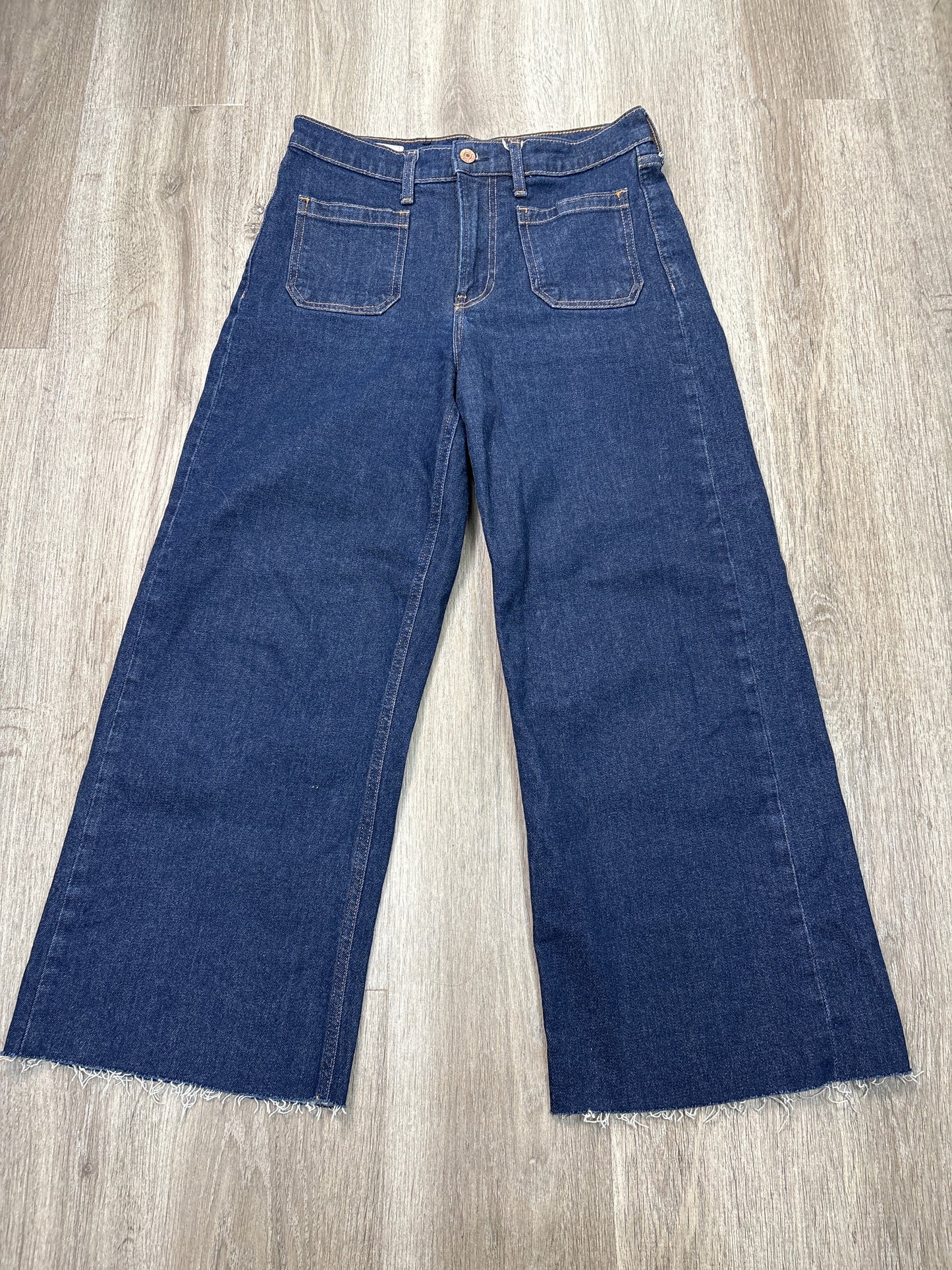 Jeans Wide Leg By Gap In Blue Denim, Size: 8