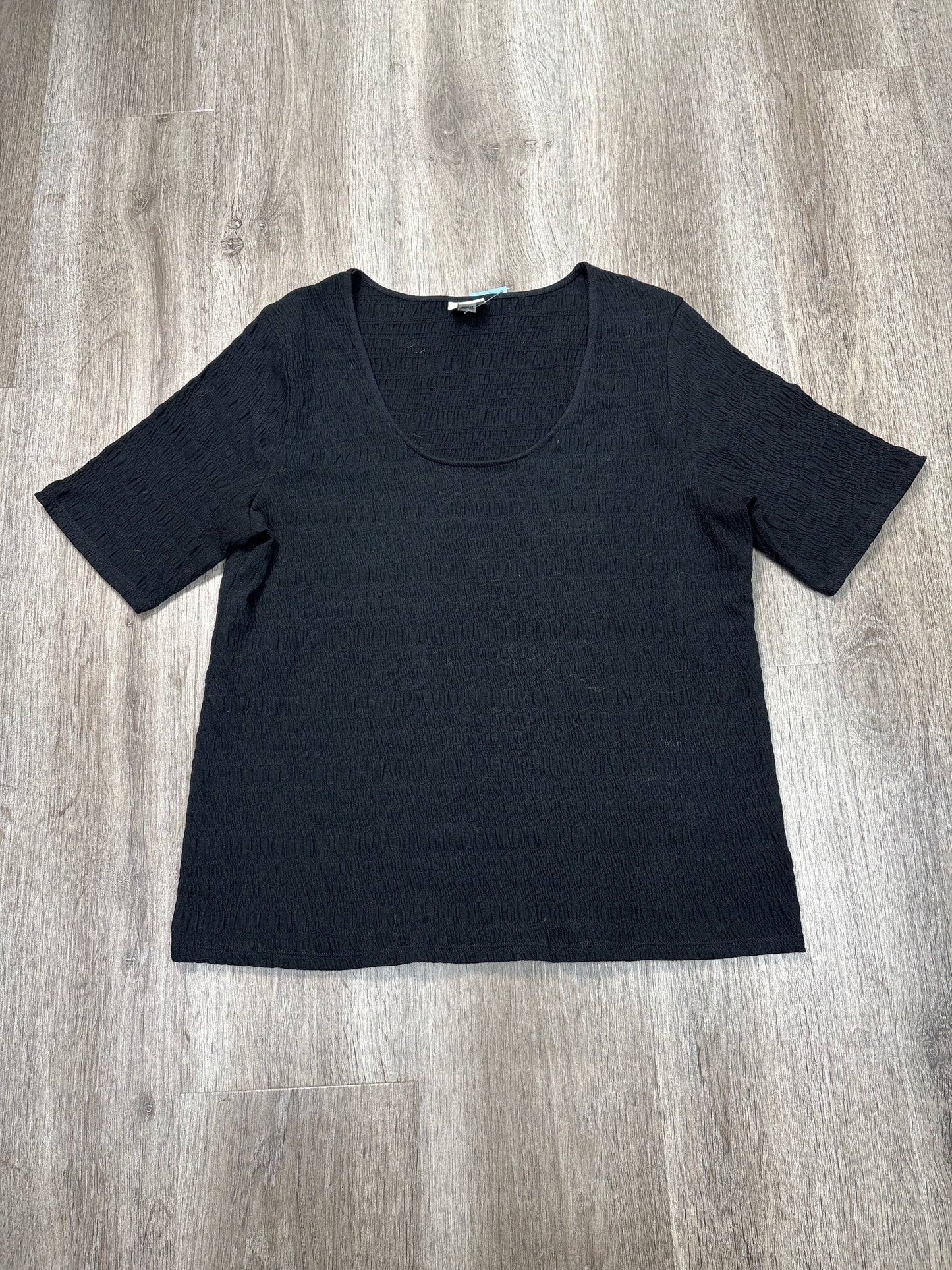 Top Short Sleeve Basic By A New Day In Black, Size: L