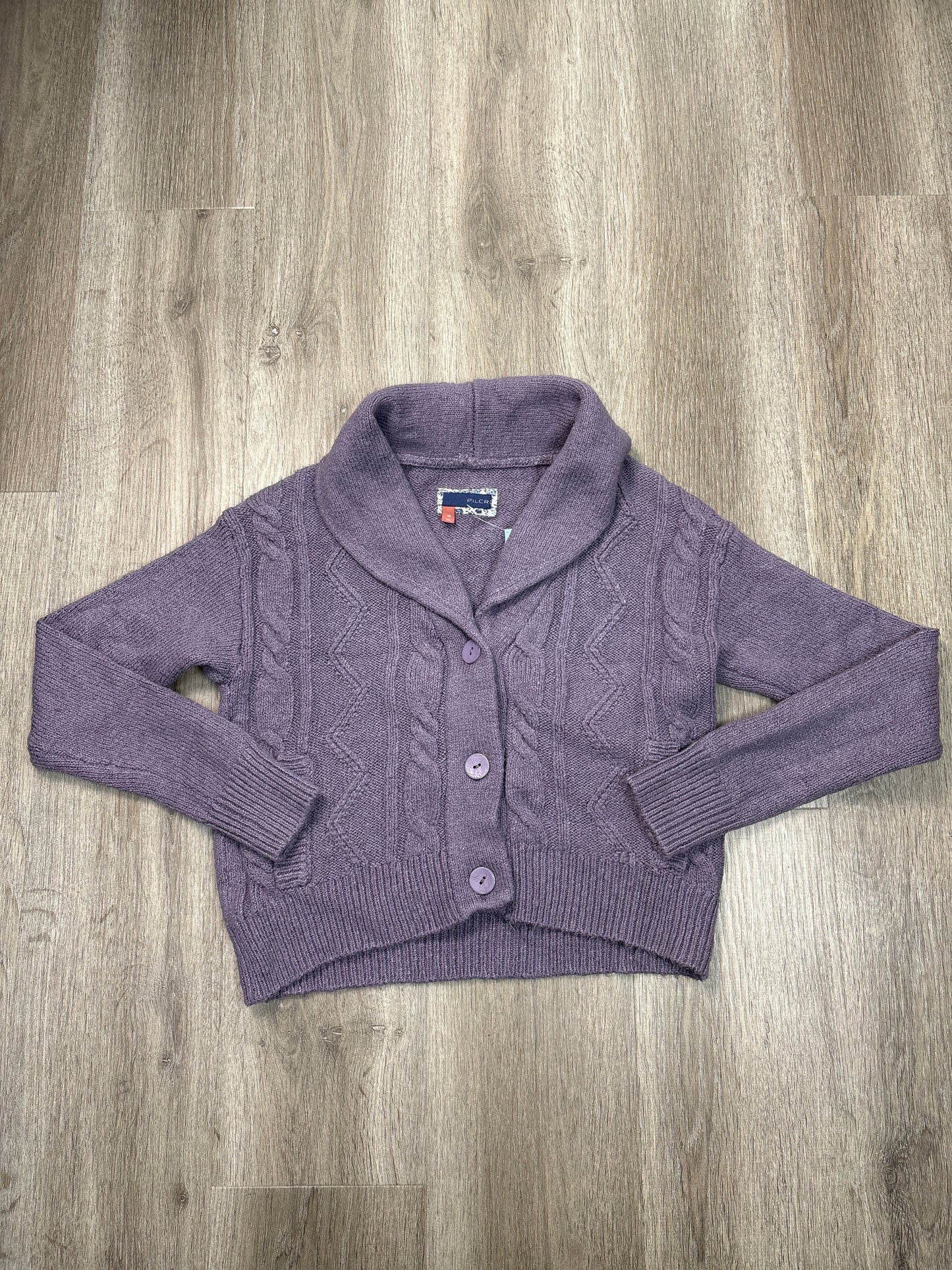 Cardigan By Pilcro In Purple, Size: Xs