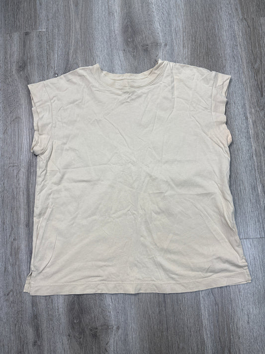 Top Short Sleeve Basic By A New Day In Tan, Size: S