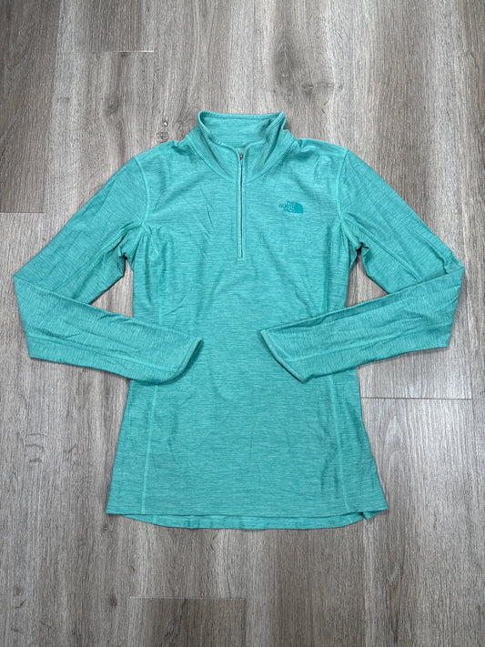 Athletic Top Long Sleeve Collar By The North Face In Blue, Size: S