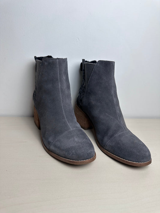 Boots Ankle Heels By Toms In Grey, Size: 9