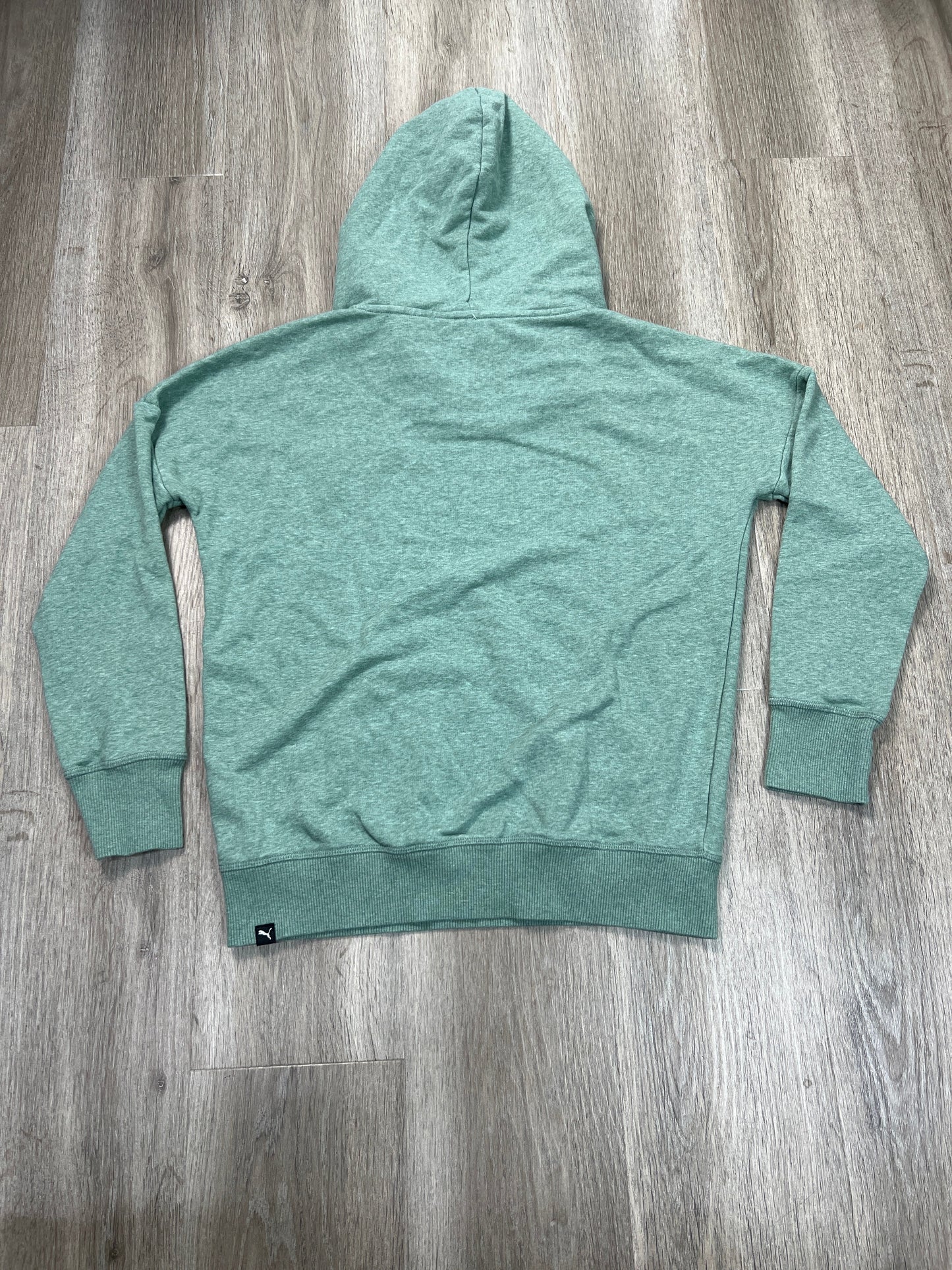 Athletic Sweatshirt Hoodie By Puma In Green, Size: M