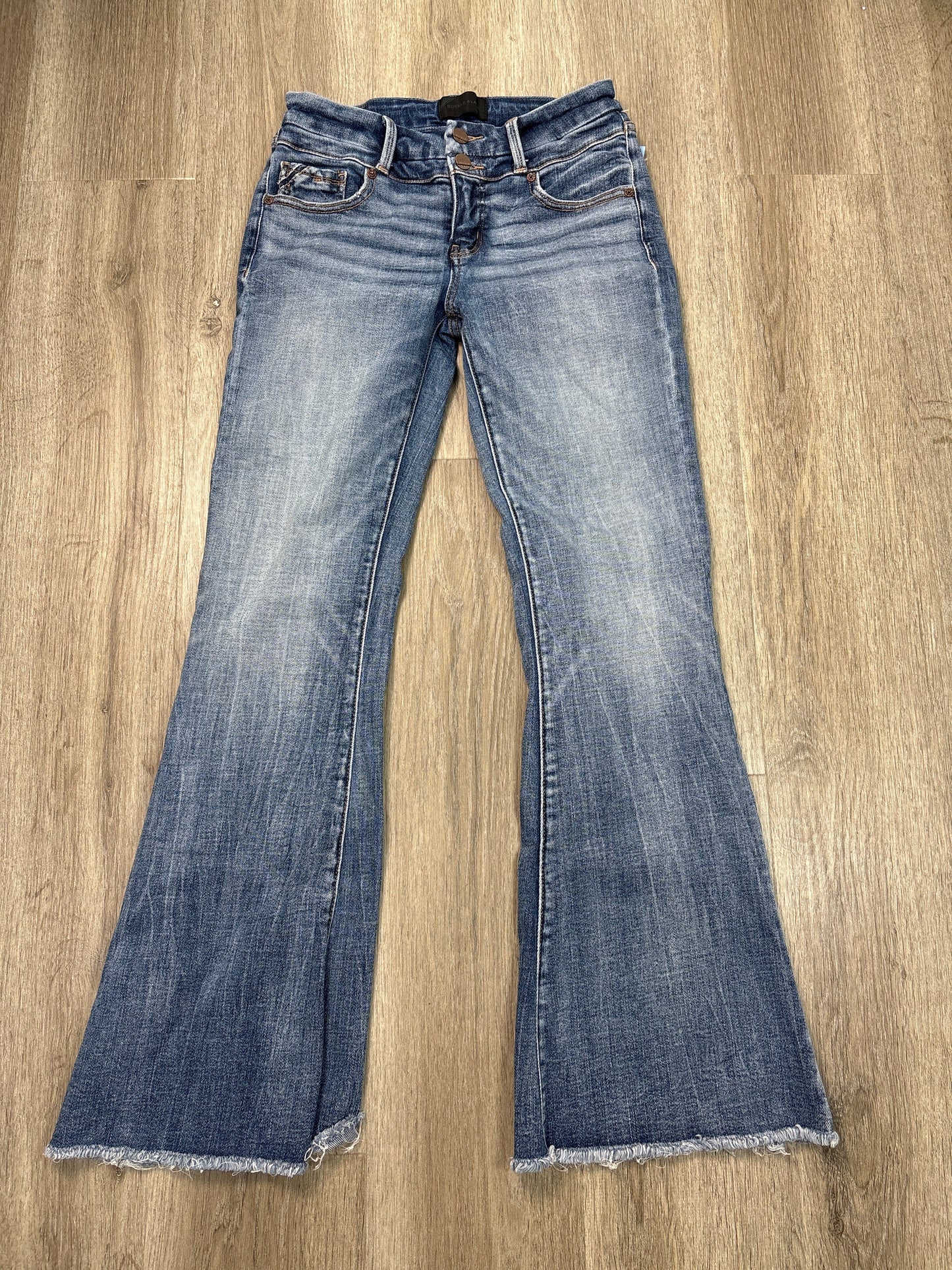 Jeans Flared By Buckle Black In Blue Denim, Size: 2