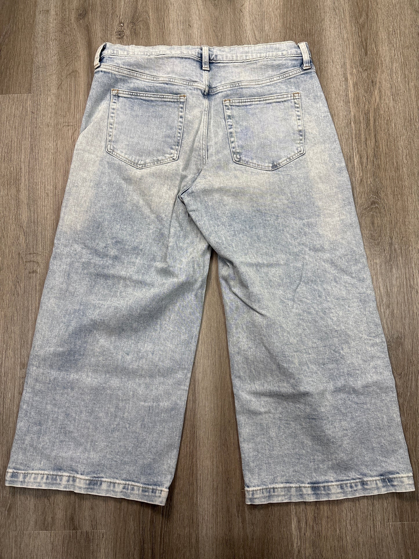 Jeans Cropped By Gap In Blue Denim, Size: 18