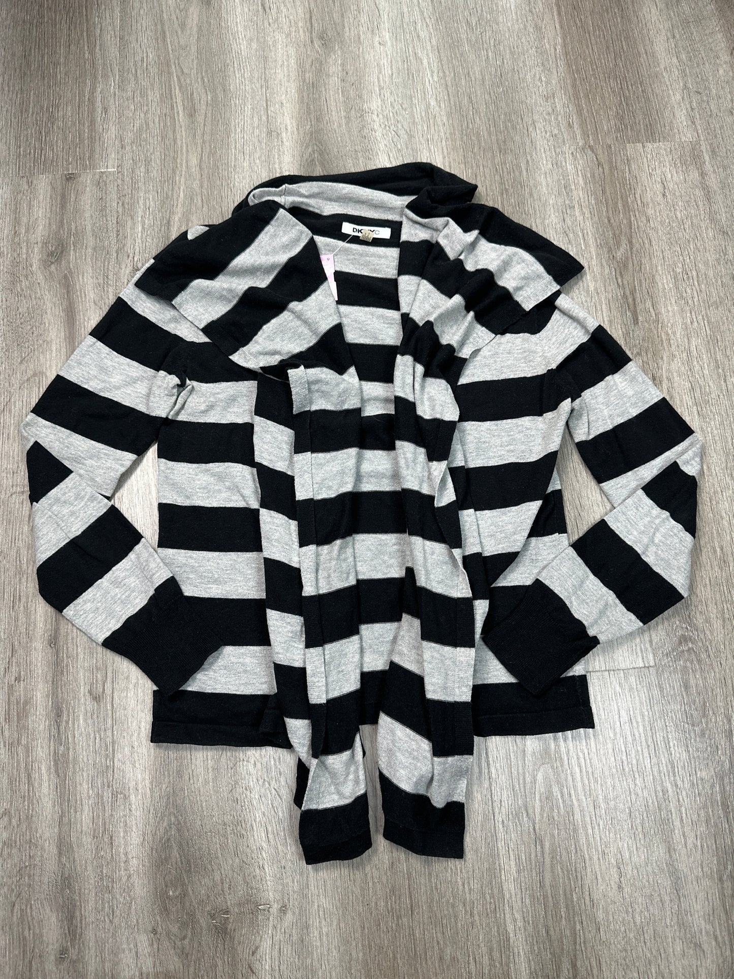 Cardigan By Dkny City In Black & Grey, Size: S