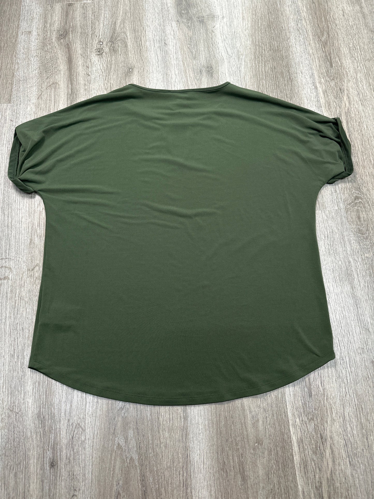 Blouse Short Sleeve By Michael By Michael Kors In Green, Size: L