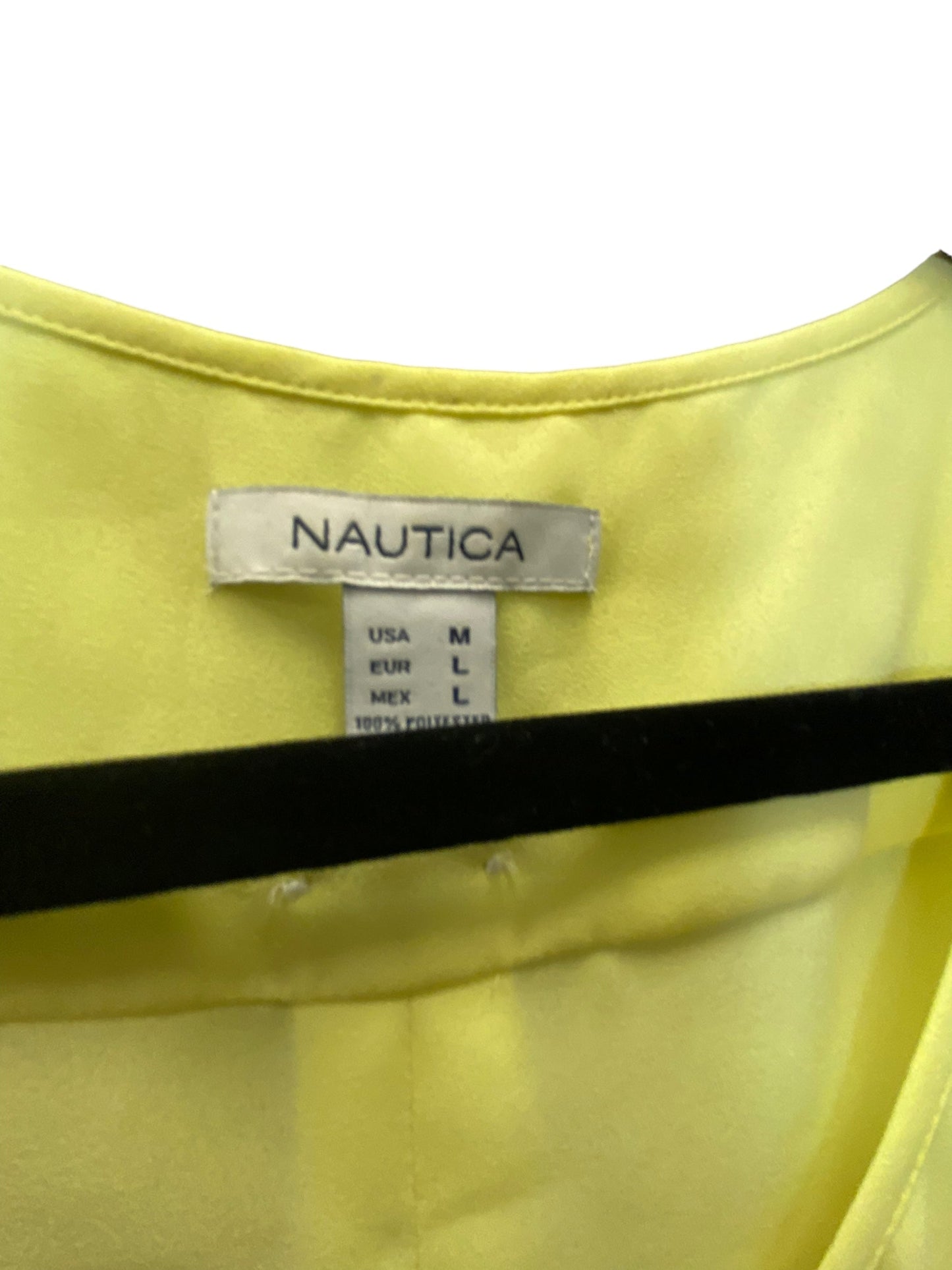 Top Sleeveless By Nautica In Yellow, Size: M