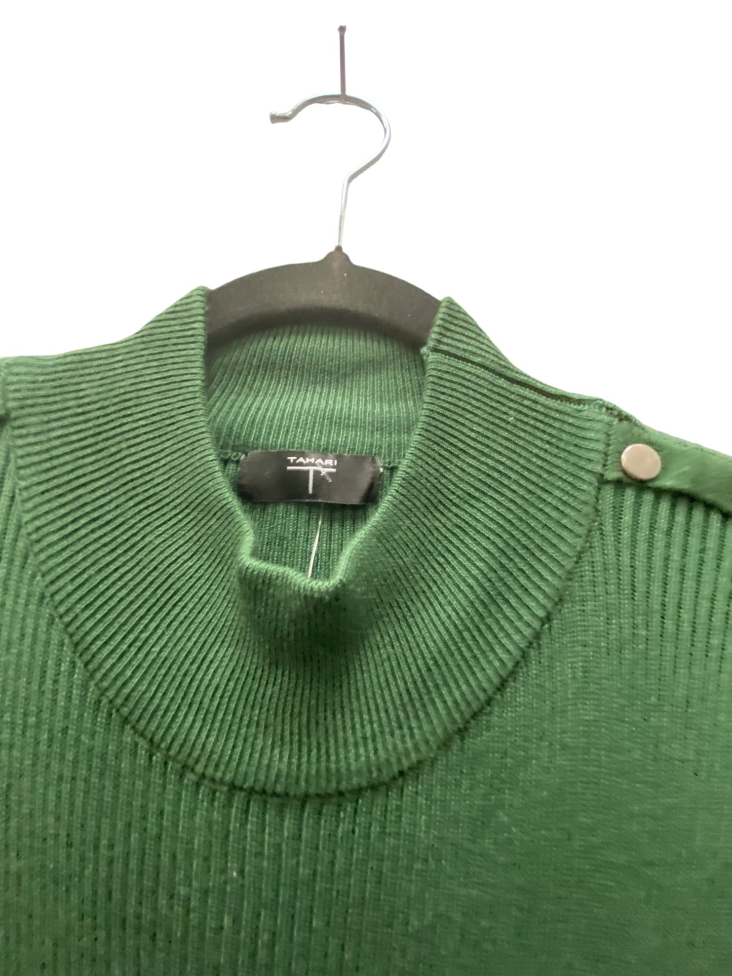 Sweater By Tahari By Arthur Levine In Green, Size: L