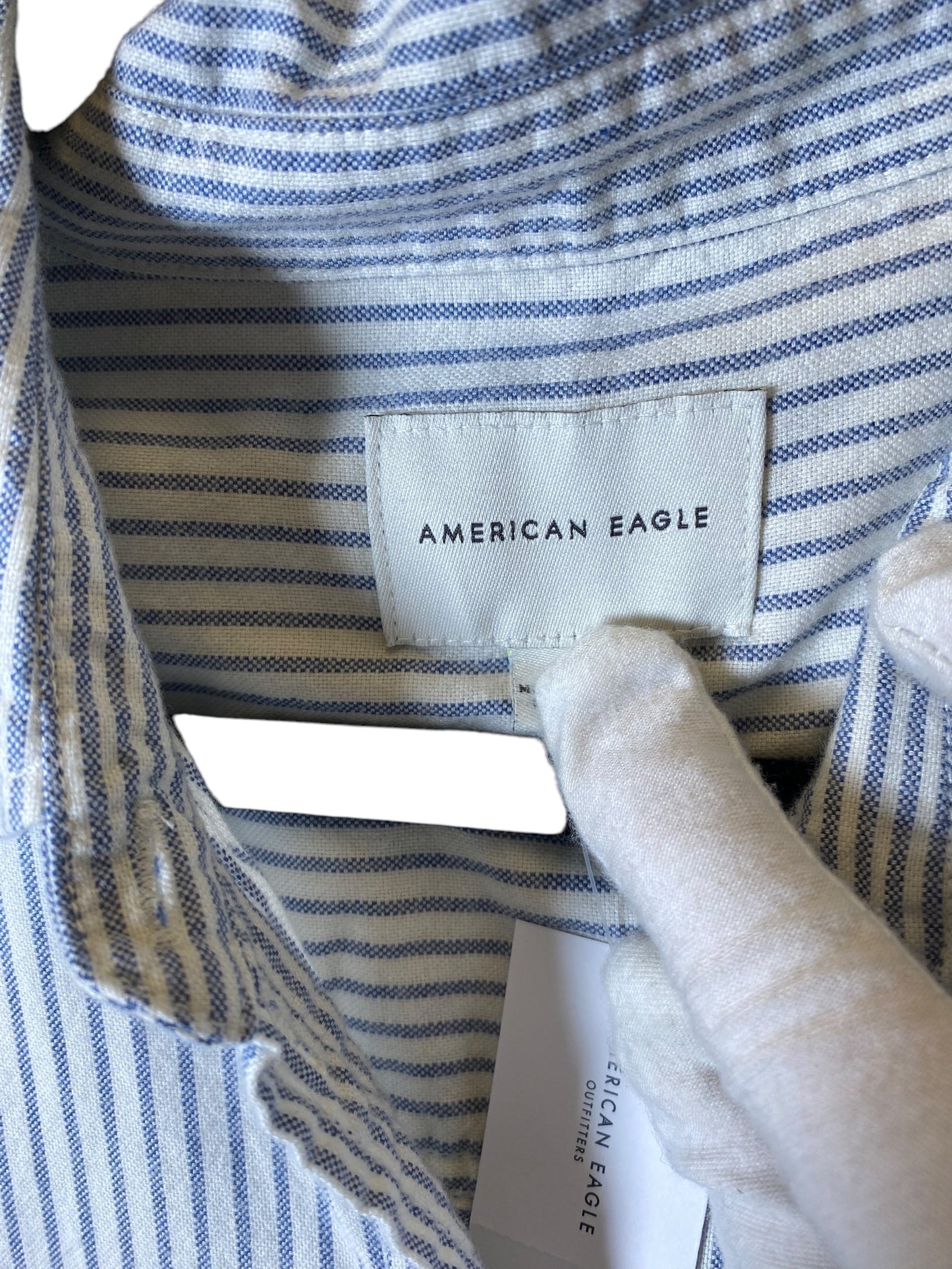 Blouse Long Sleeve By American Eagle In Striped Pattern, Size: S