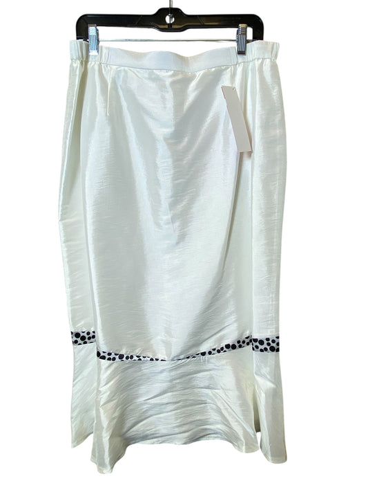 Skirt Midi By Clothes Mentor In Black & White, Size: 16