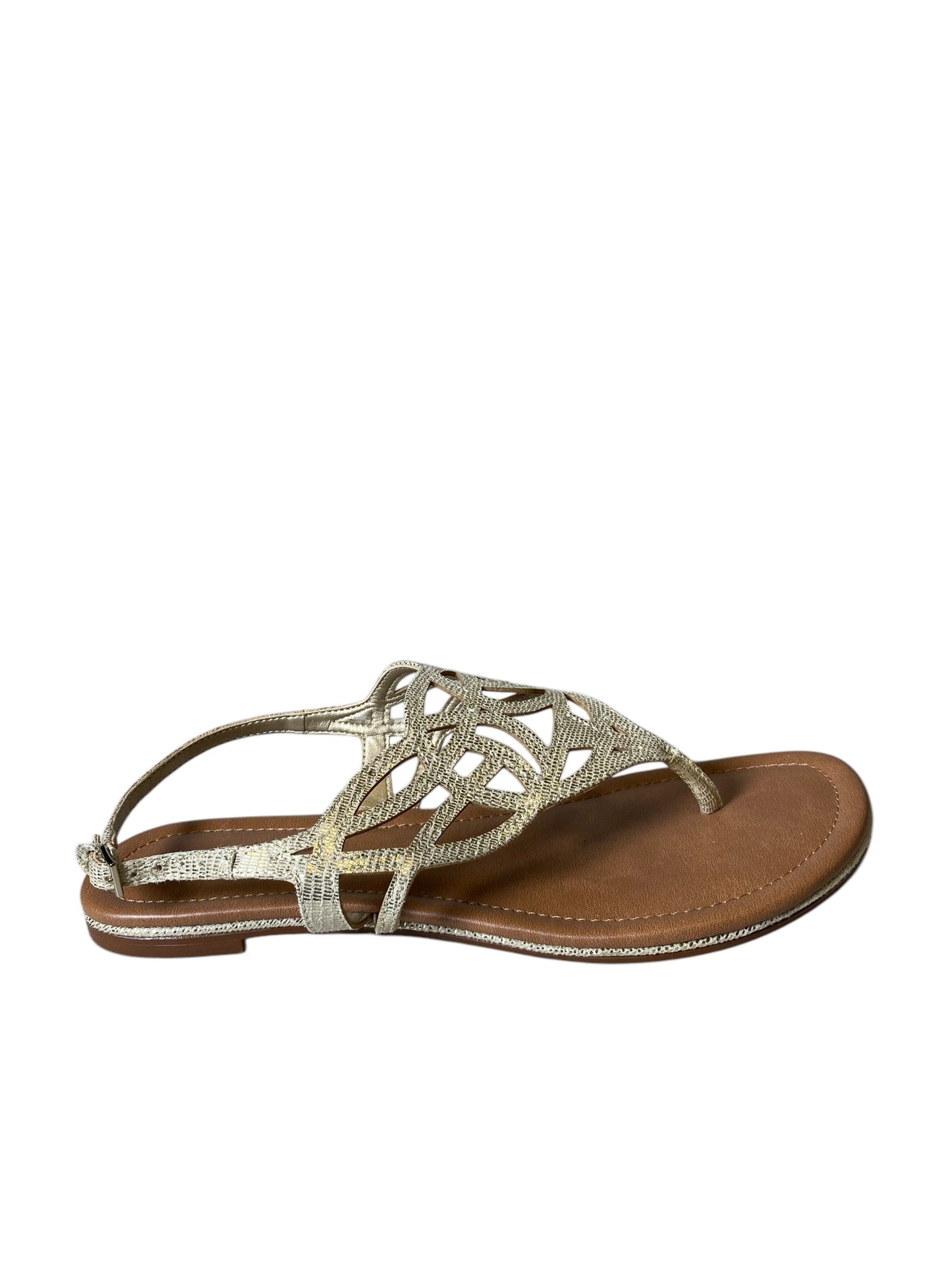 Sandals Designer By Coach In Gold, Size: 8