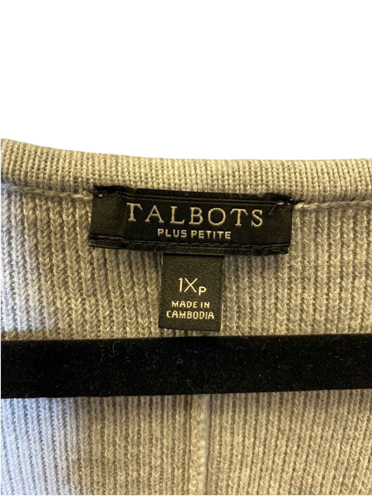 Sweater By Talbots In Grey, Size: 1x