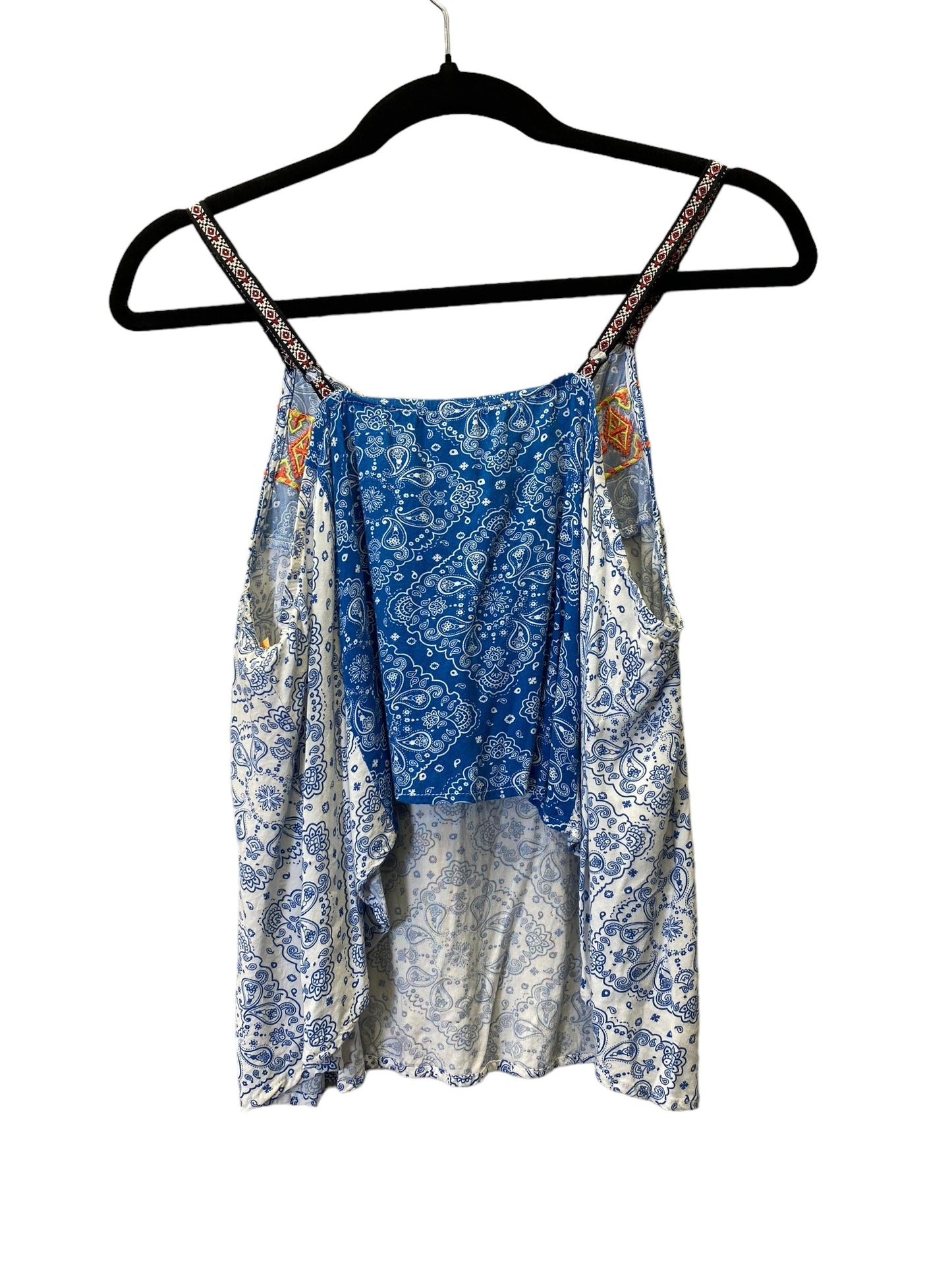 Blue & White Top Sleeveless Flying Tomato, Size L