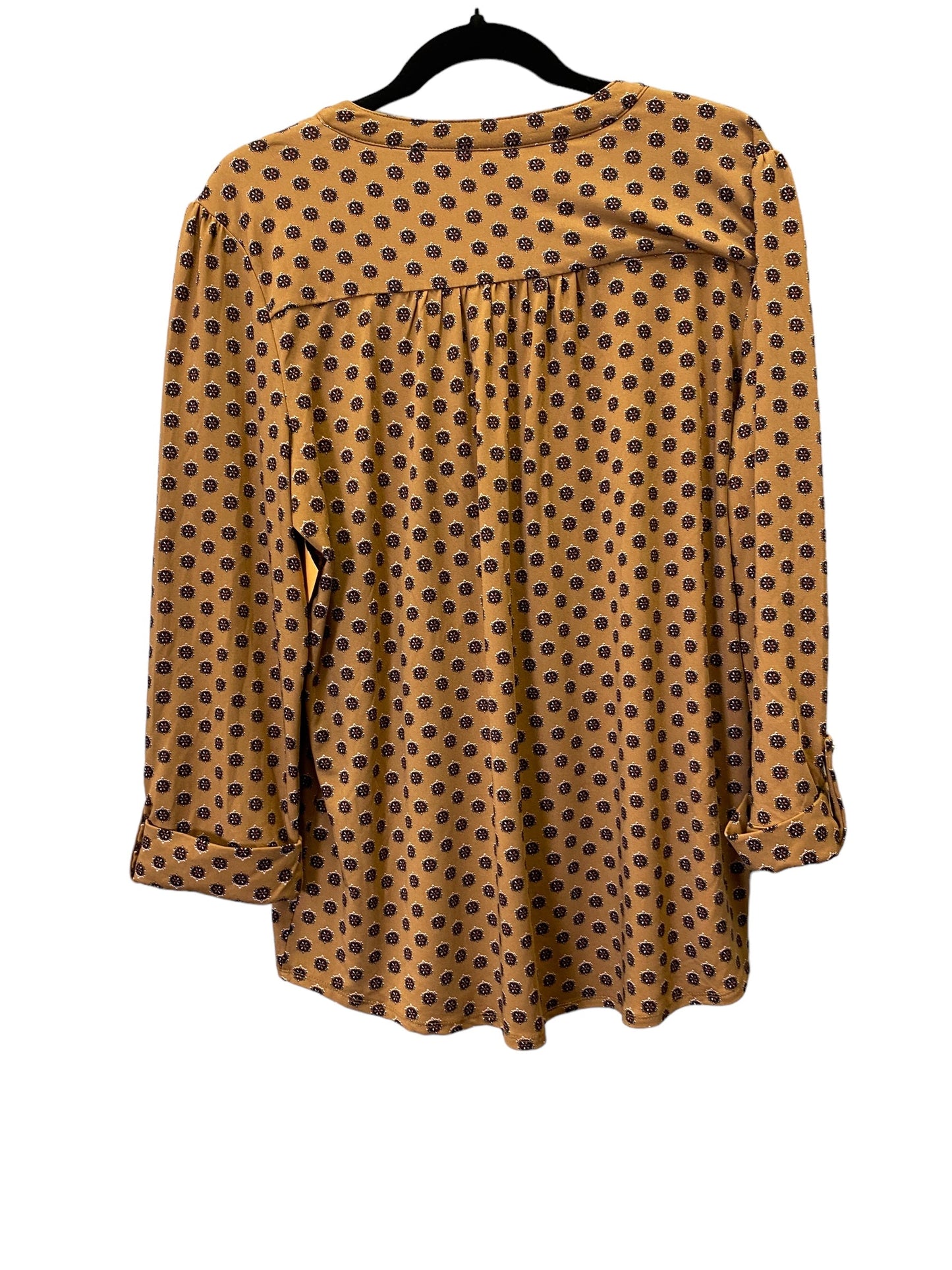 Brown Blouse 3/4 Sleeve Kim Rogers, Size L