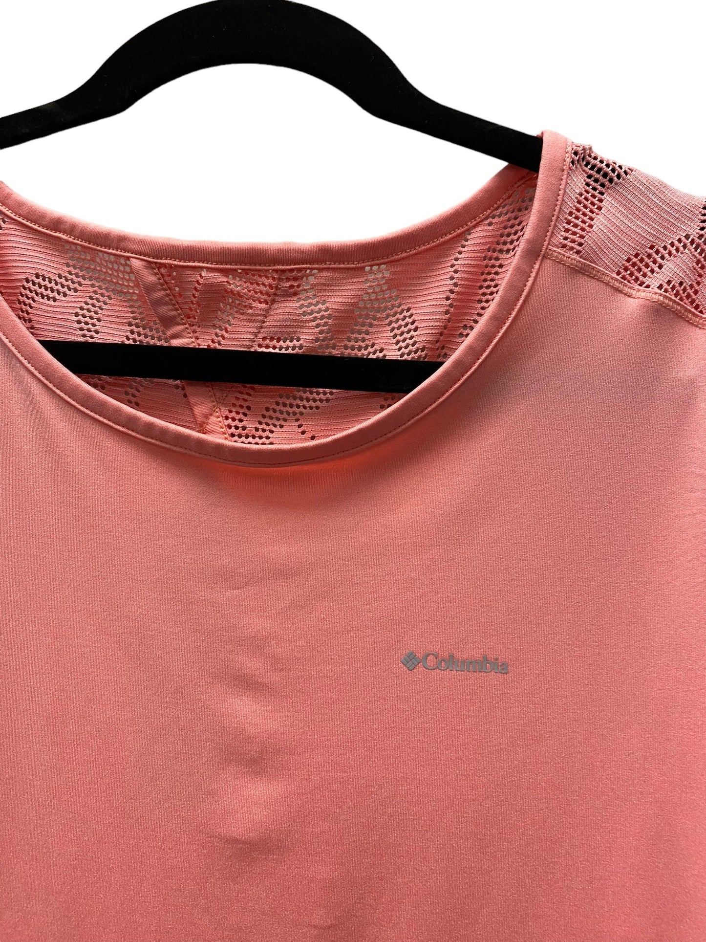 Athletic Top Short Sleeve By Columbia In Pink, Size: M