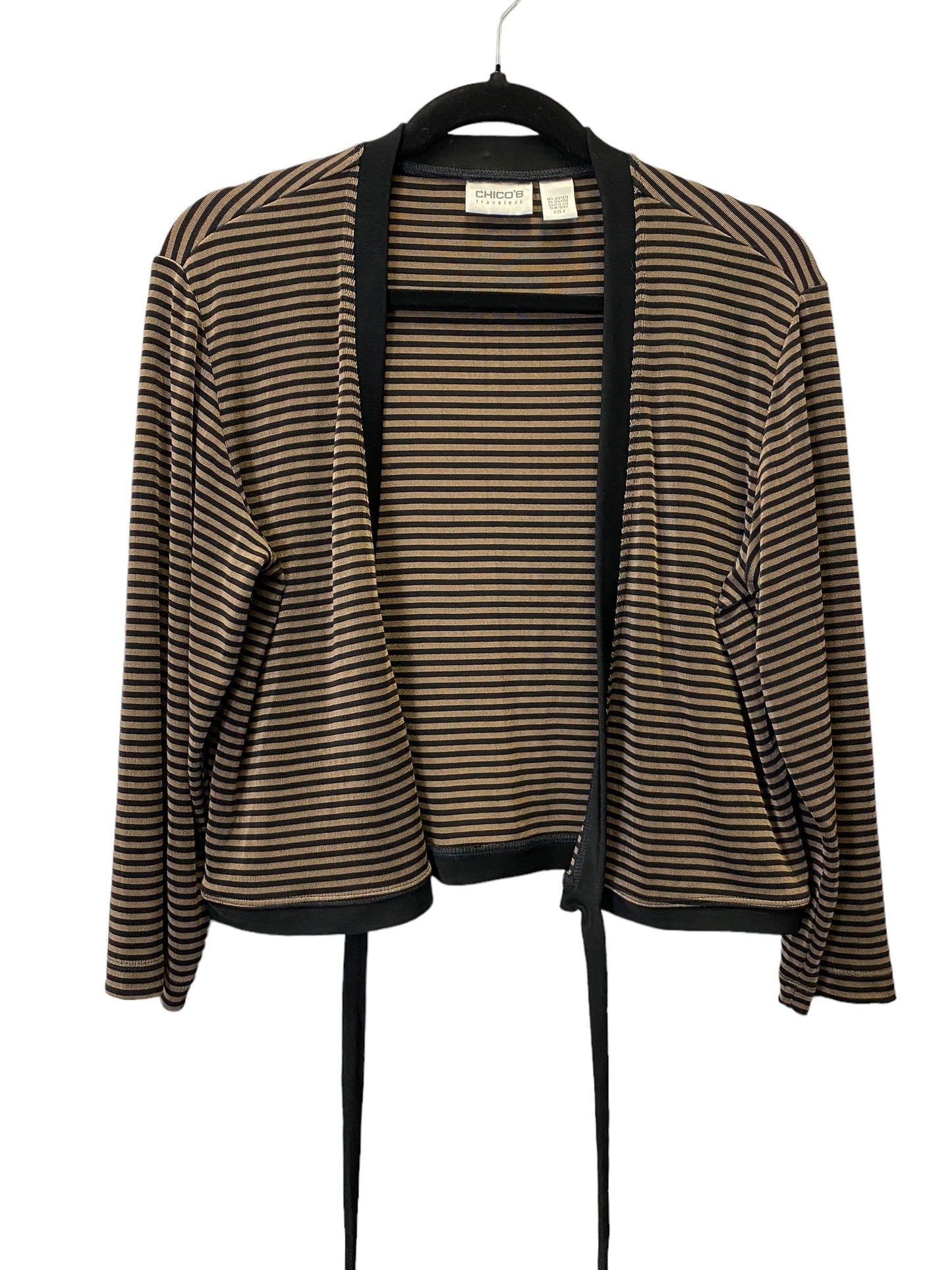 Striped Pattern Jacket Other Chicos, Size L