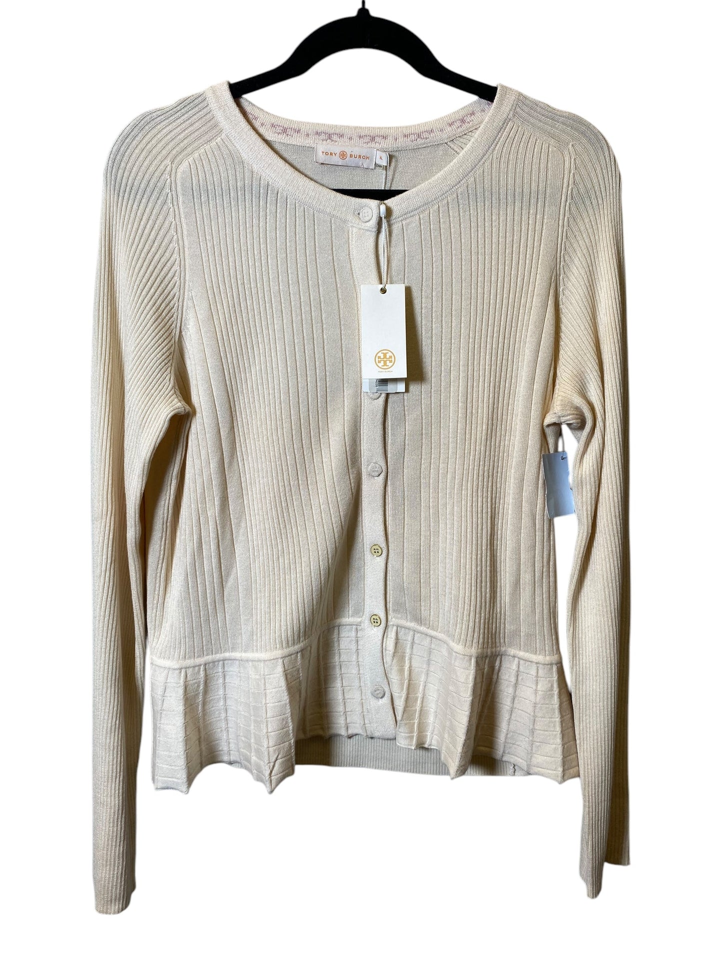 Sweater By Tory Burch In Cream, Size: Xl