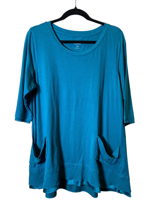 Top 3/4 Sleeve By Logo In Green, Size: Xl