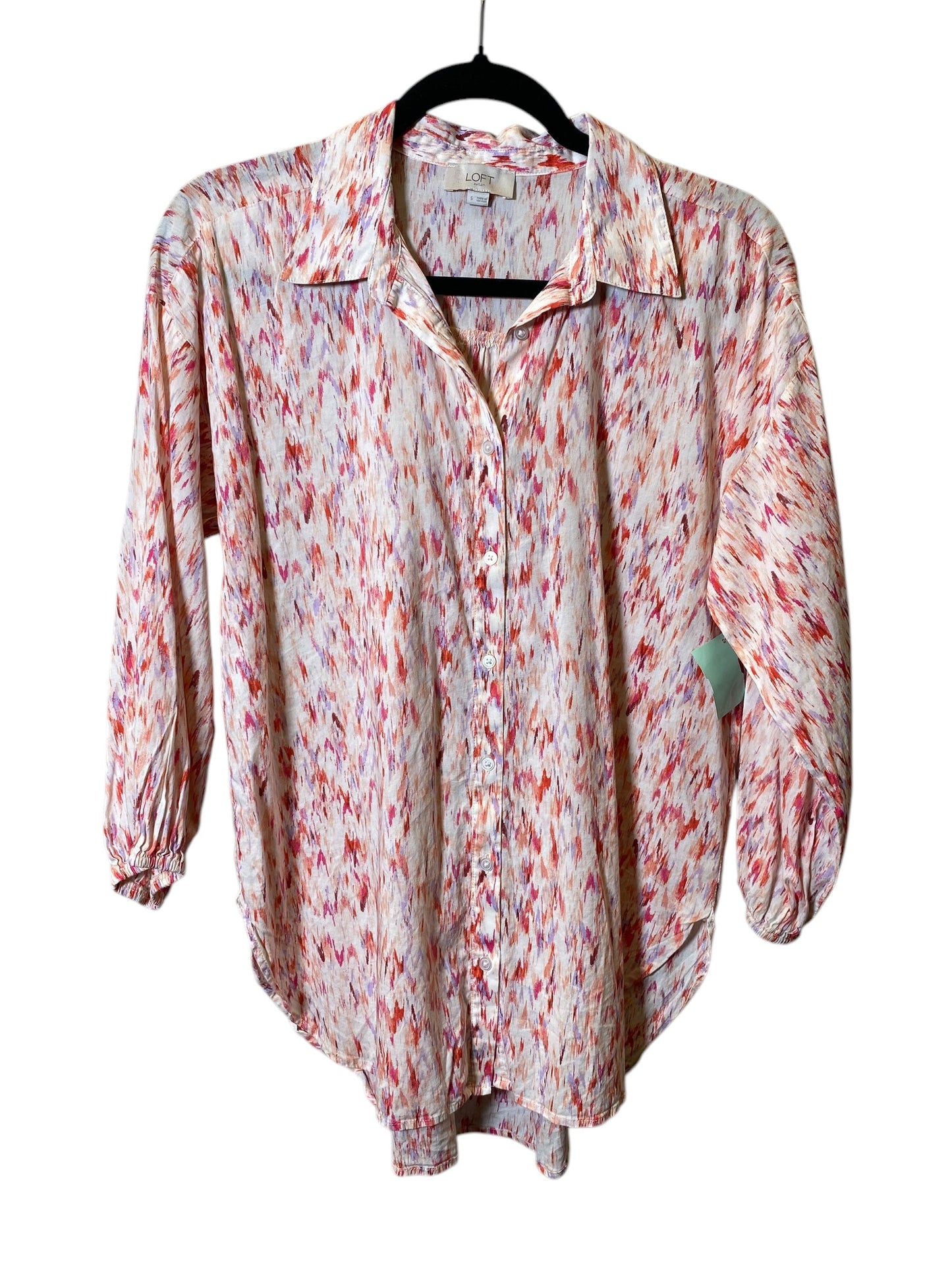 Top Long Sleeve By Loft In Pink, Size: S