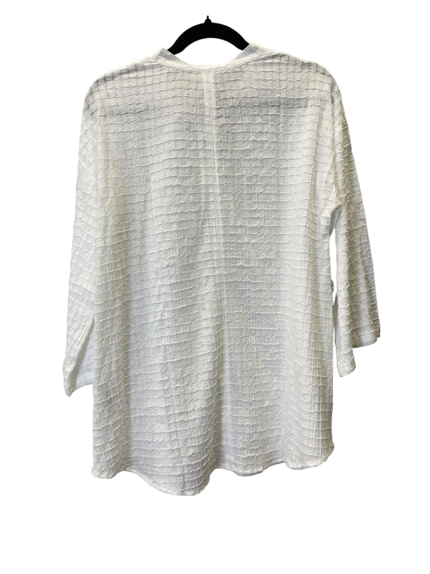 White Top Long Sleeve Eileen Fisher, Size S