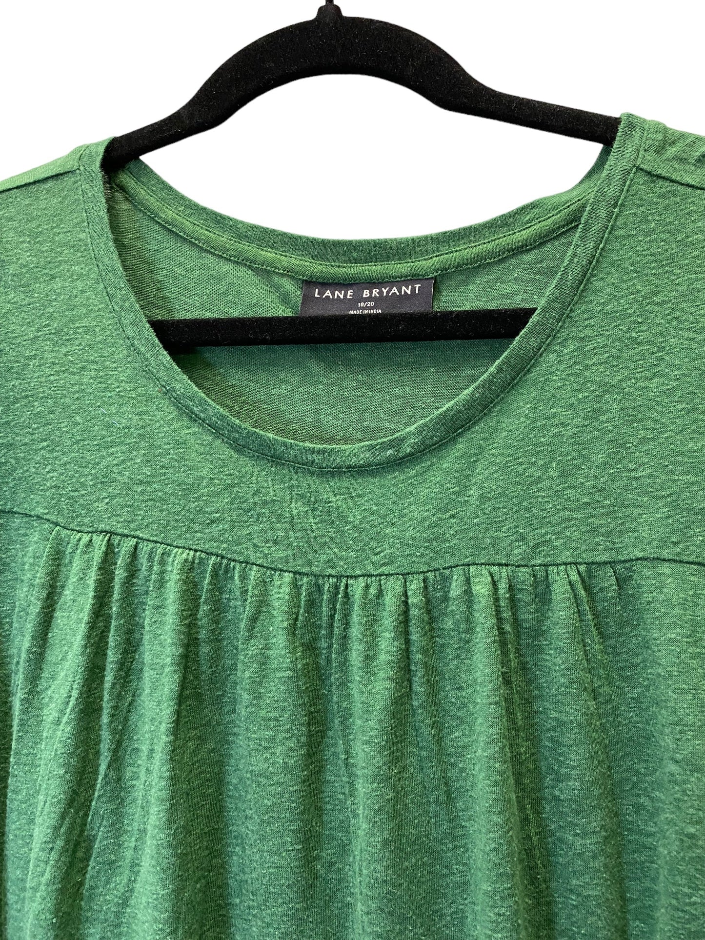 Top 3/4 Sleeve By Lane Bryant In Green, Size: 1x