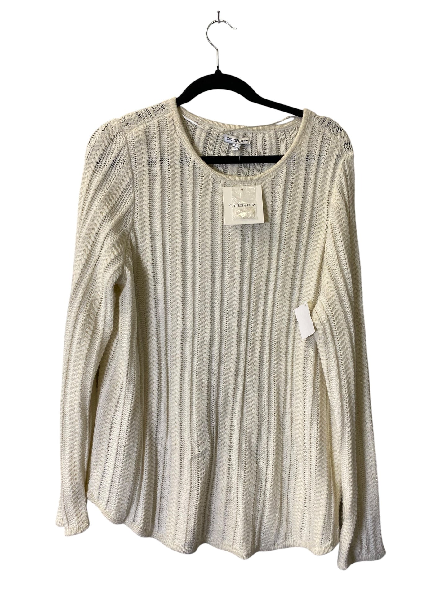 Sweater By Croft And Barrow In Cream, Size: Xl