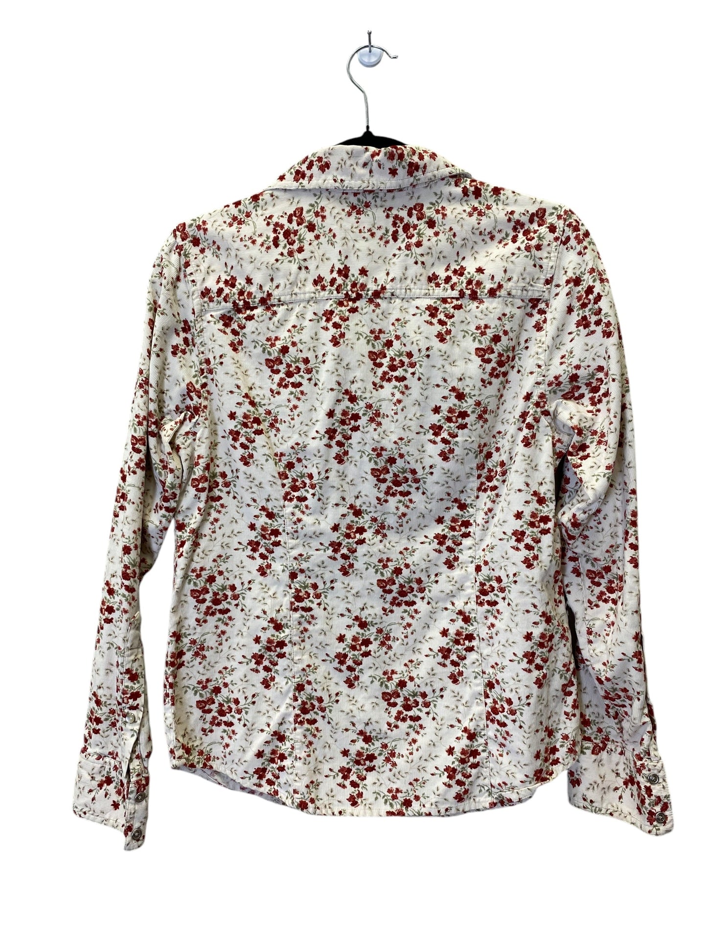 Blouse Long Sleeve By Eddie Bauer In Floral Print, Size: S