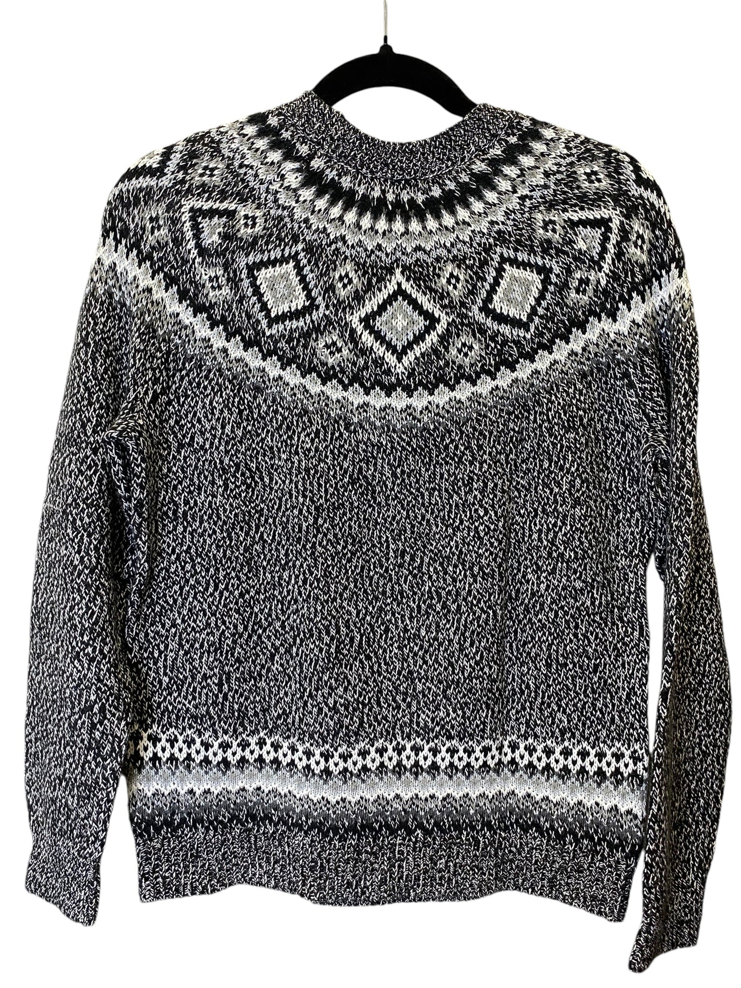 Sweater By Old Navy In Black & Grey, Size: M