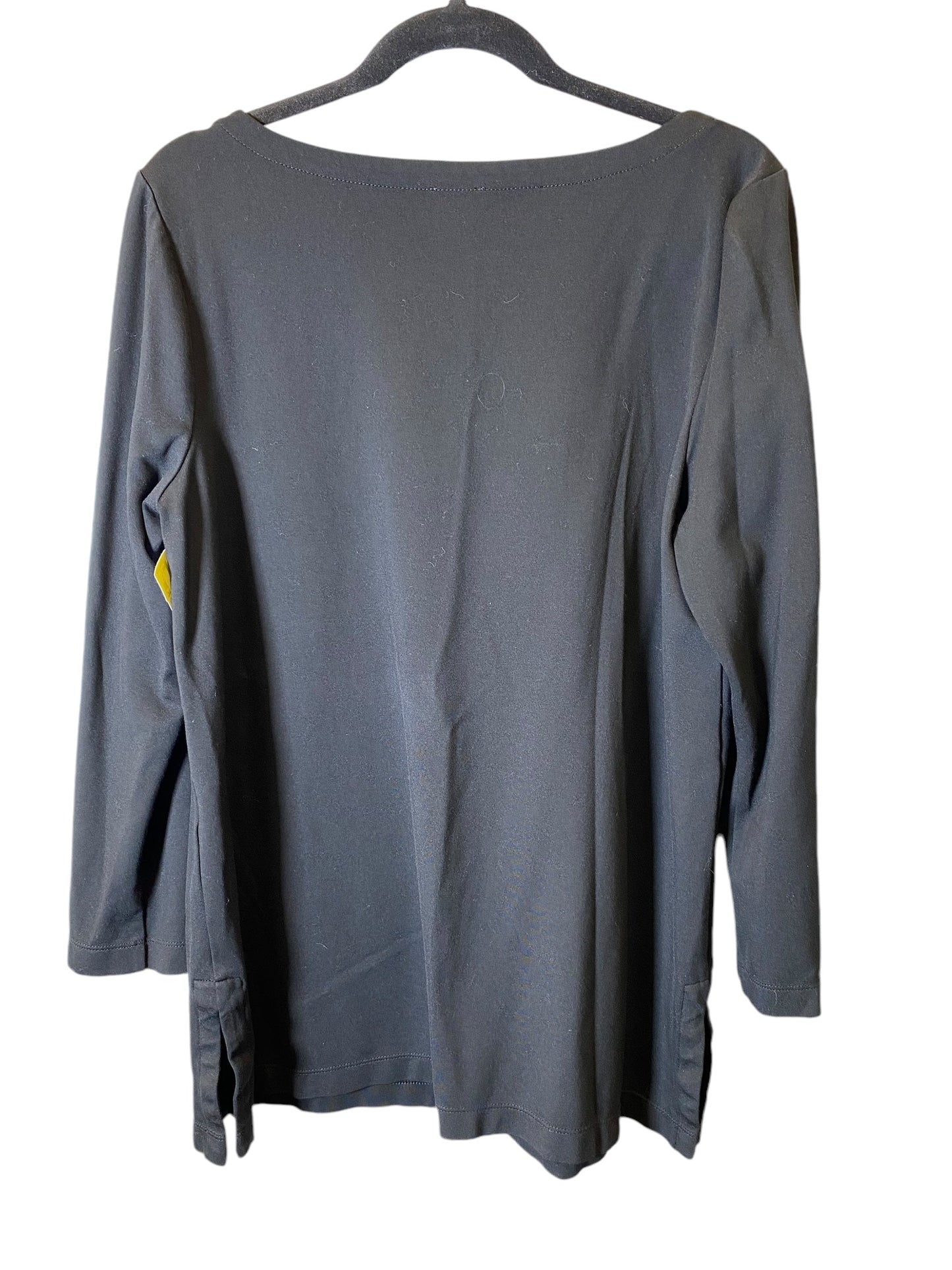 Top Long Sleeve By Chicos In Black, Size: L