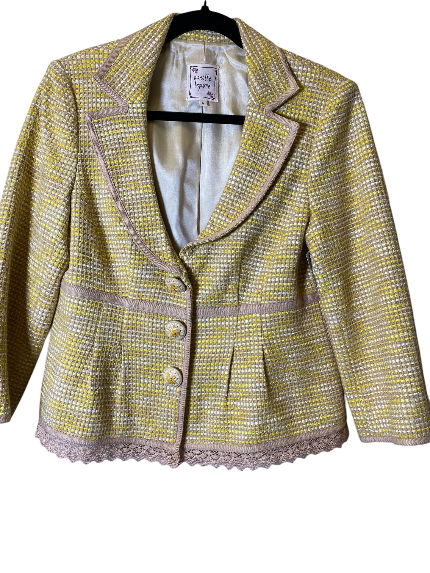 Blazer By Nanette Lepore In Yellow, Size: M