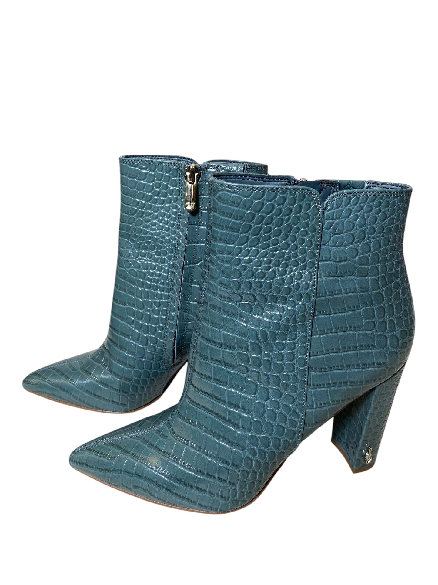 Boots Ankle Heels By Sam Edelman In Teal, Size: 7