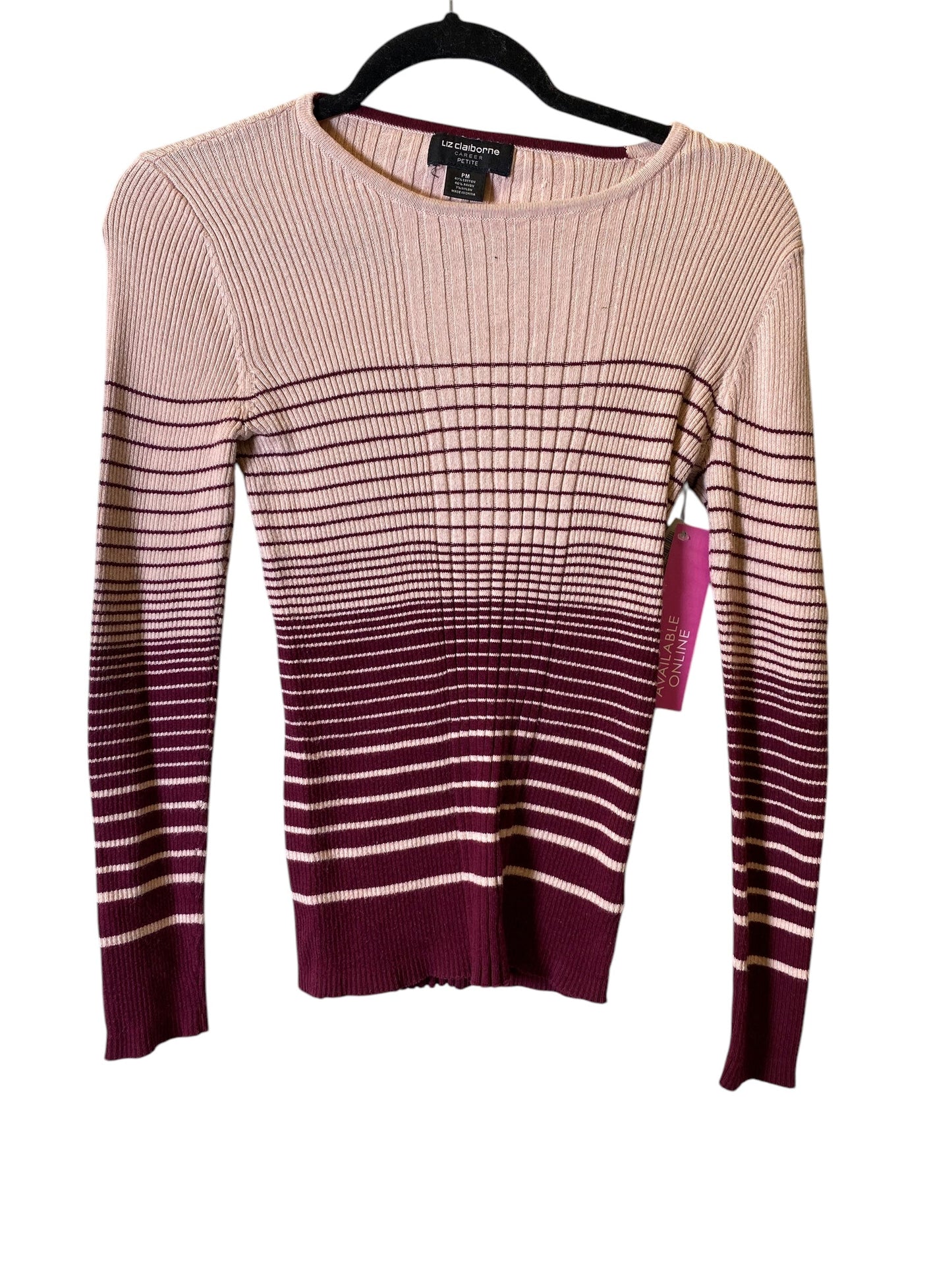 Sweater By Liz Claiborne In Pink, Size: Mp