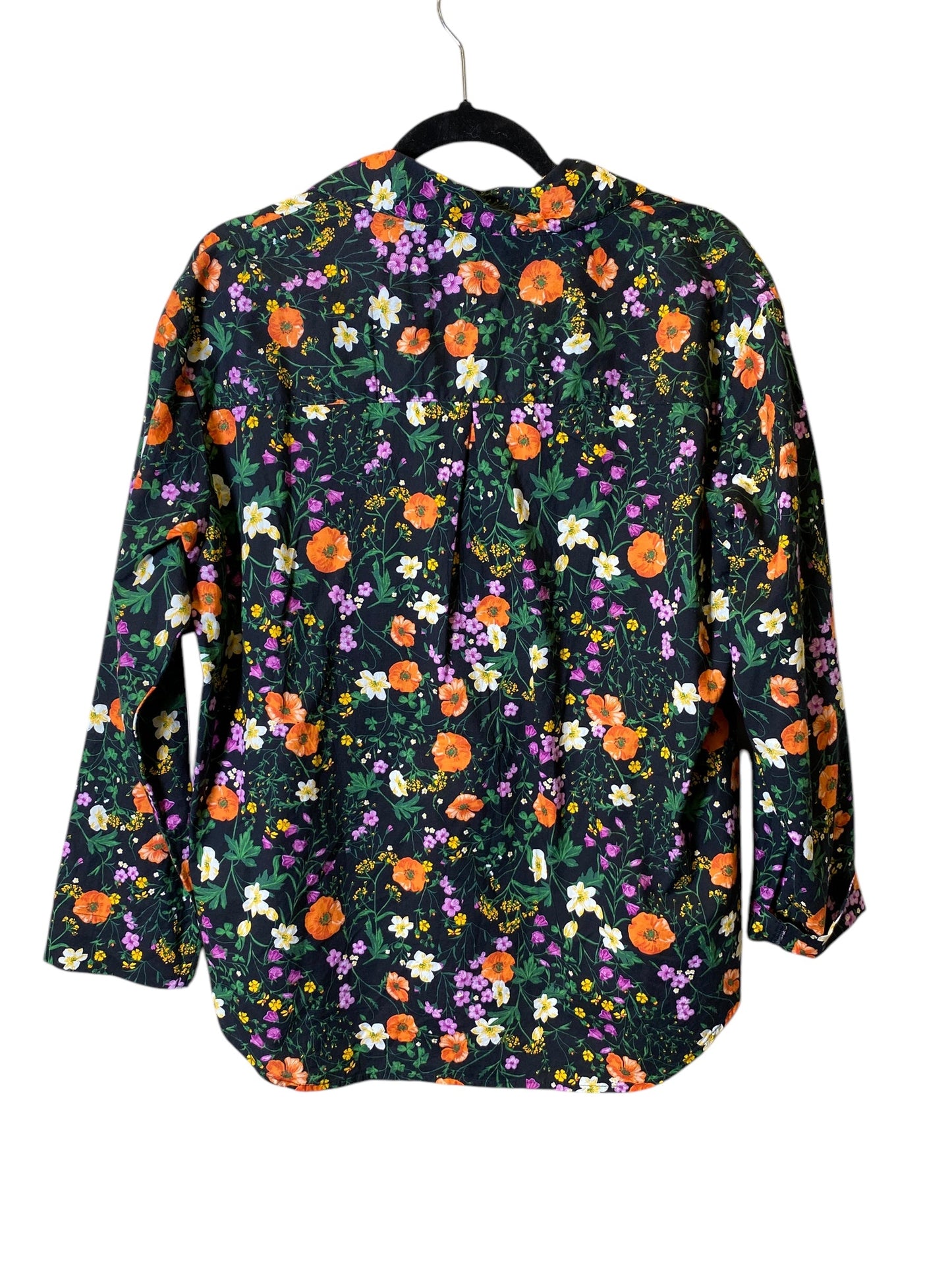 Blouse Long Sleeve By Old Navy In Floral Print, Size: S