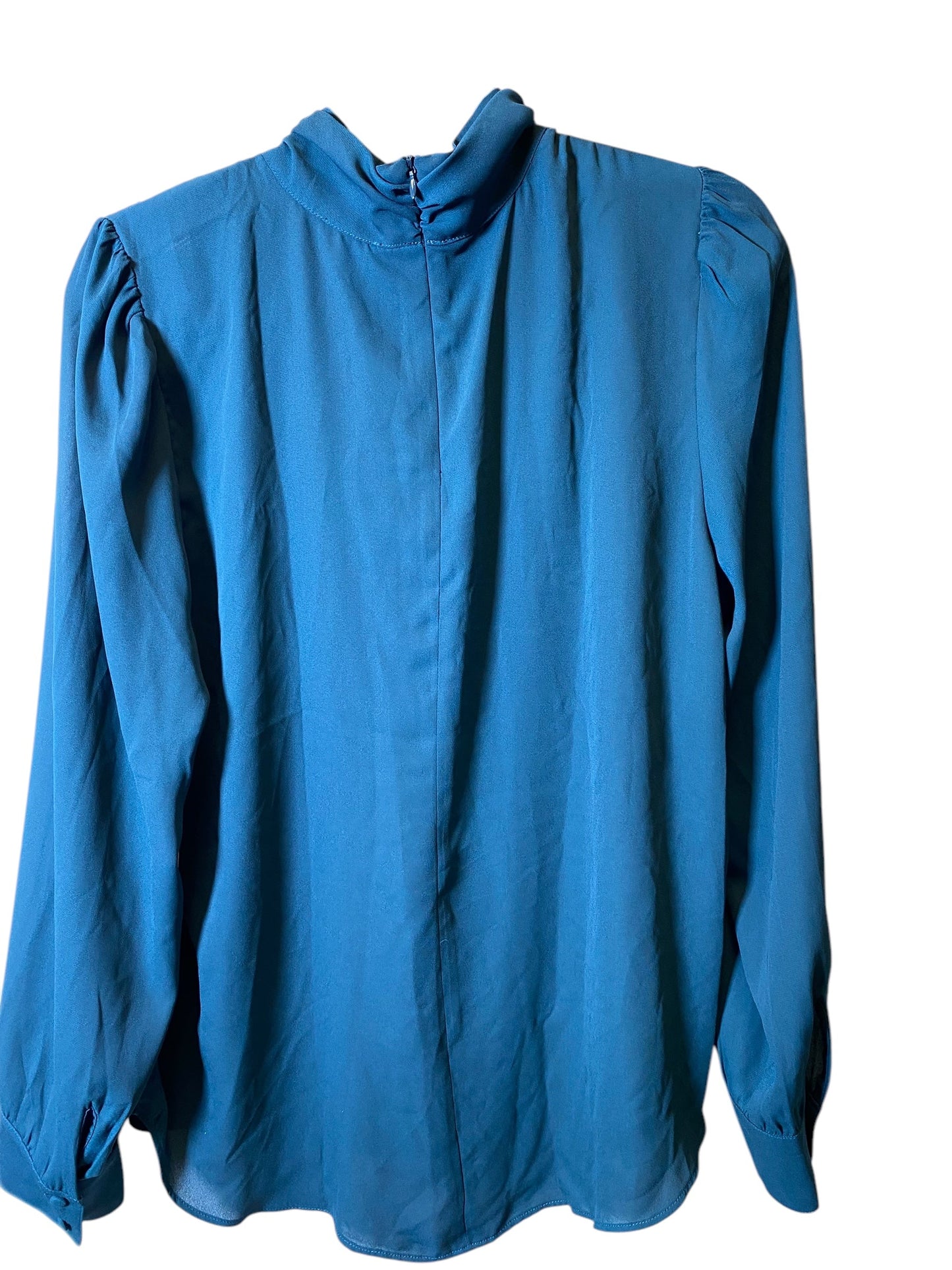 Top Long Sleeve By Ann Taylor In Teal, Size: L