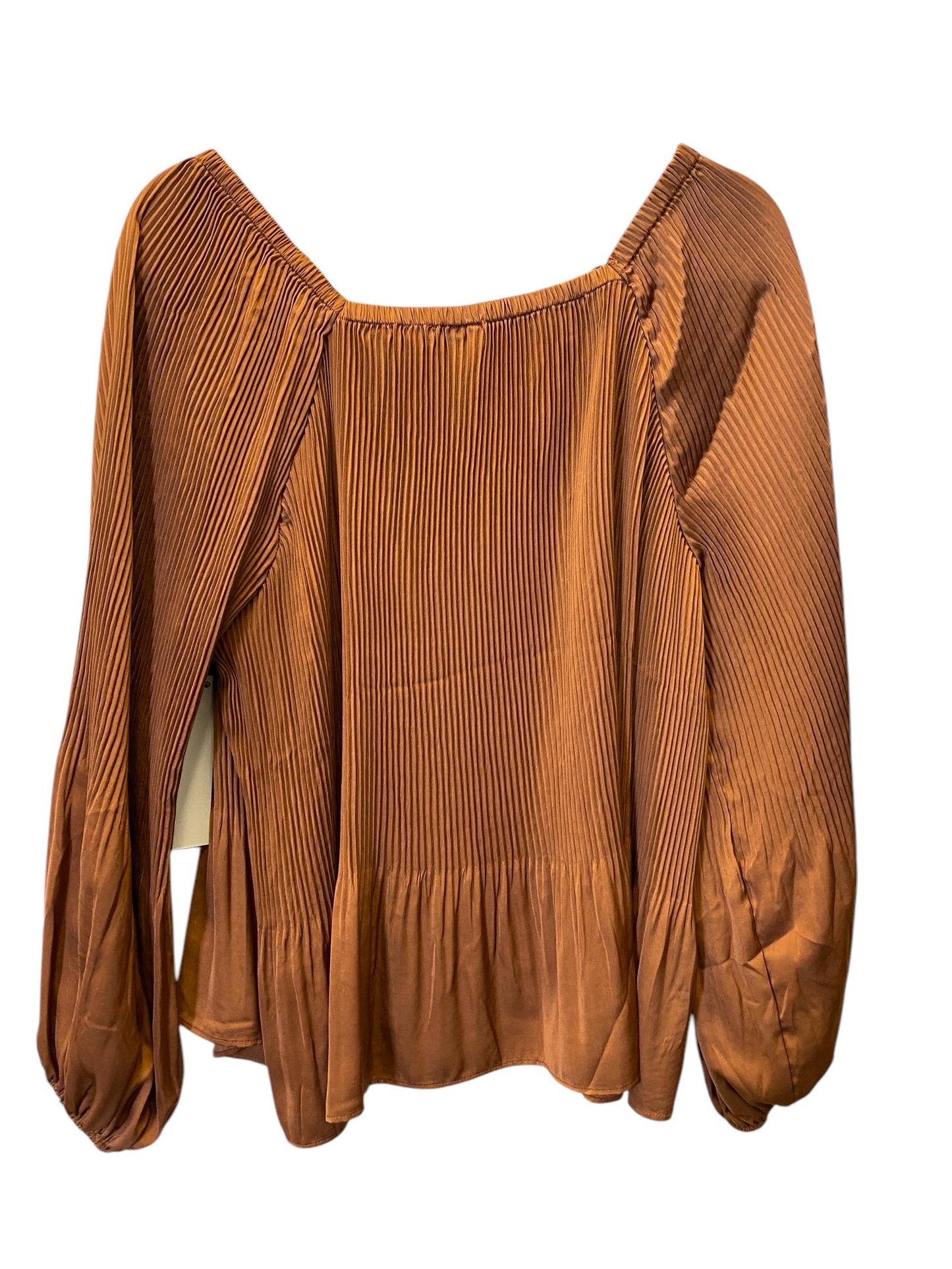 Top Long Sleeve By Cato In Bronze, Size: Xl