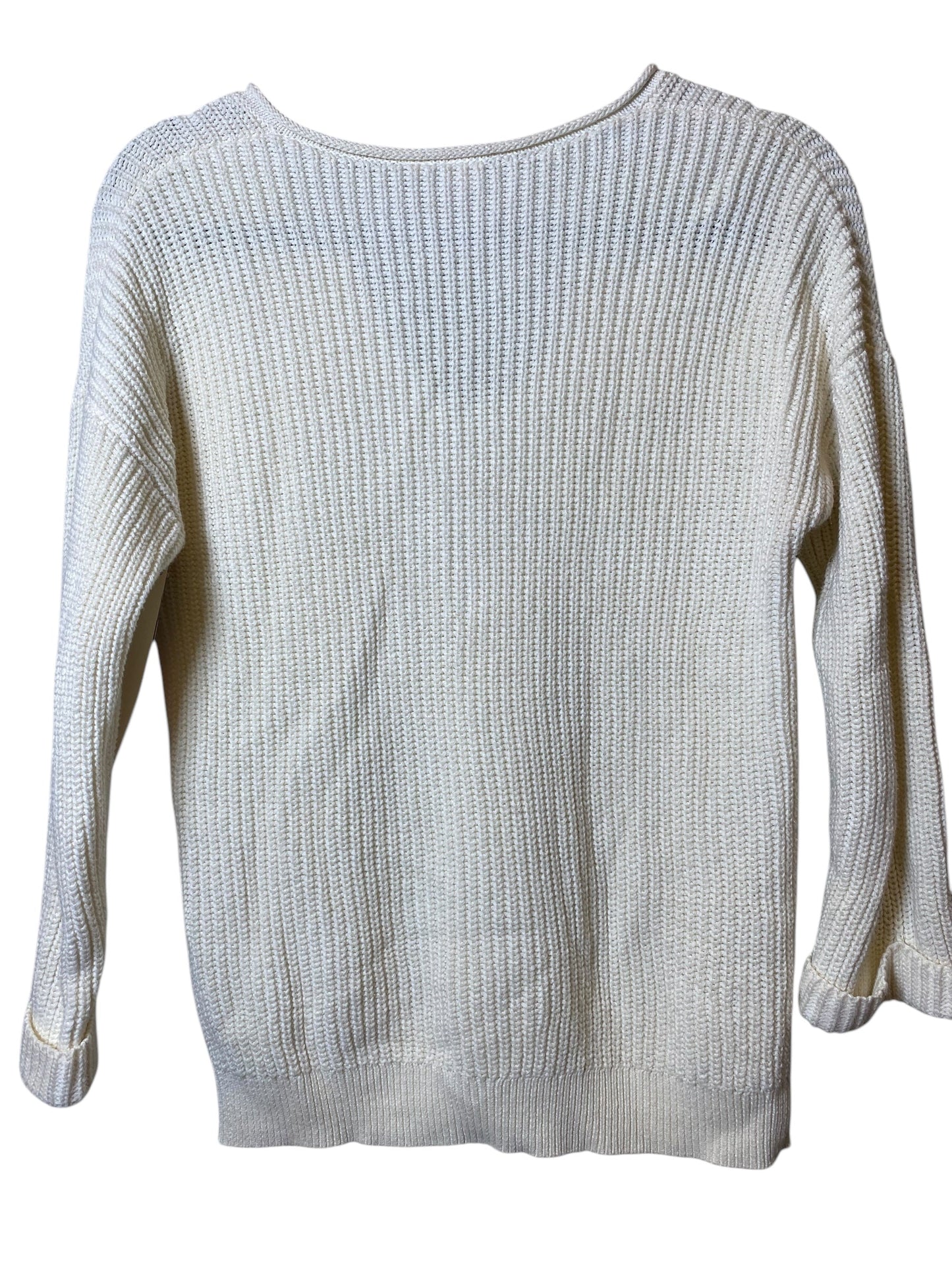 Sweater By Gap In Cream, Size: Xs