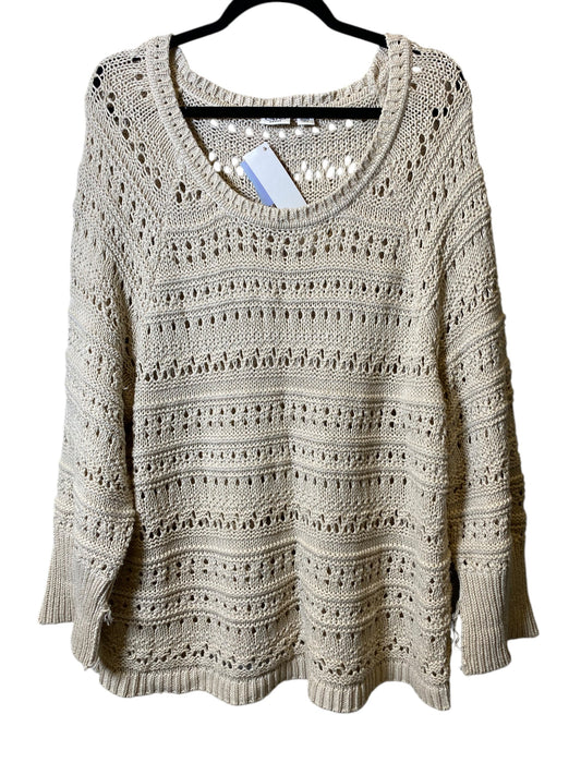 Sweater By Cato In Tan, Size: 2x