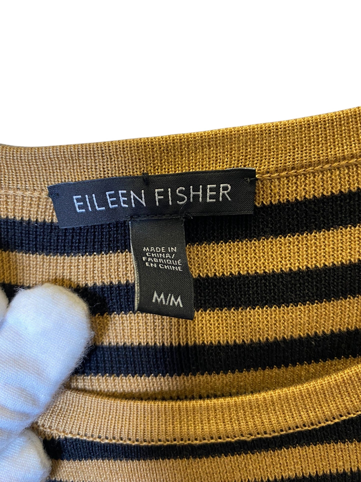 Sweater By Eileen Fisher In Striped Pattern, Size: M