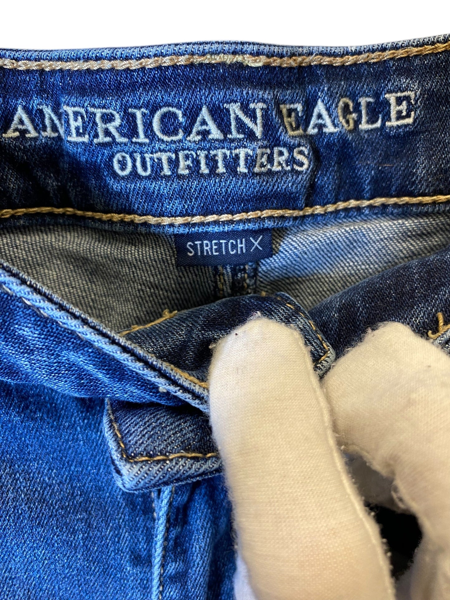 Jeans Straight By American Eagle In Blue, Size: 10