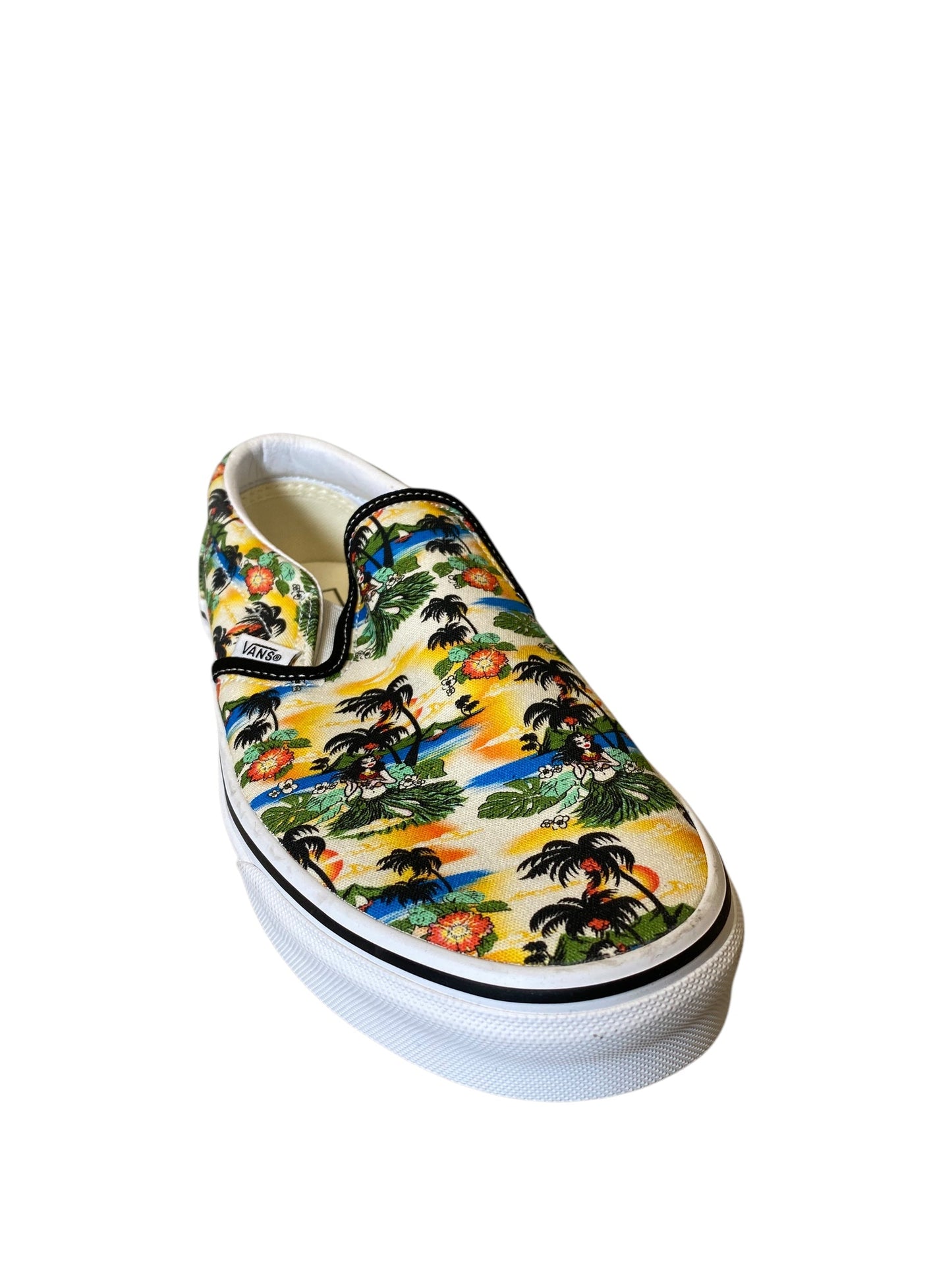 Shoes Flats By Vans In Tropical Print, Size: 9