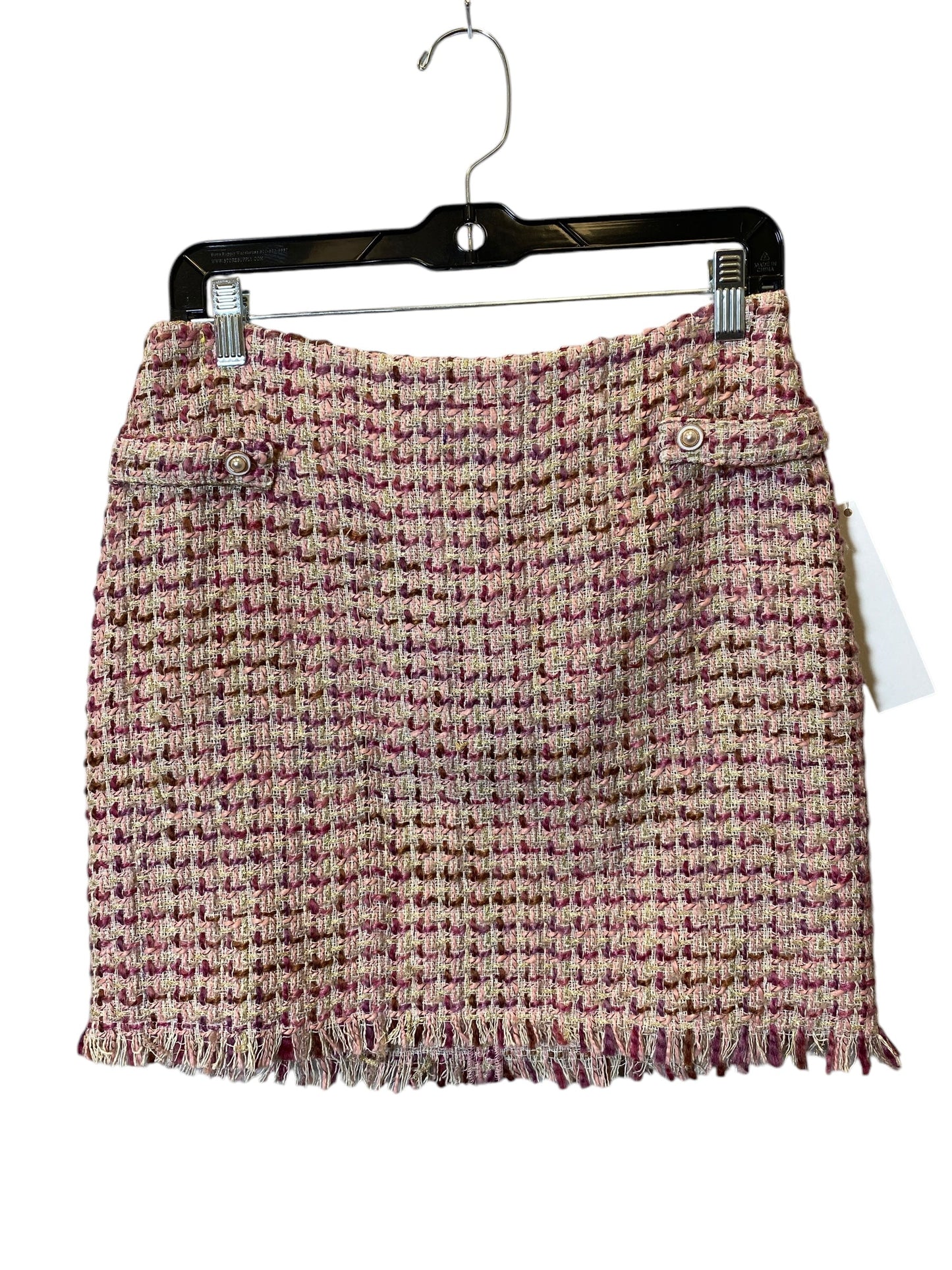 Skirt Mini & Short By Naked Zebra In Gold & Pink, Size: M