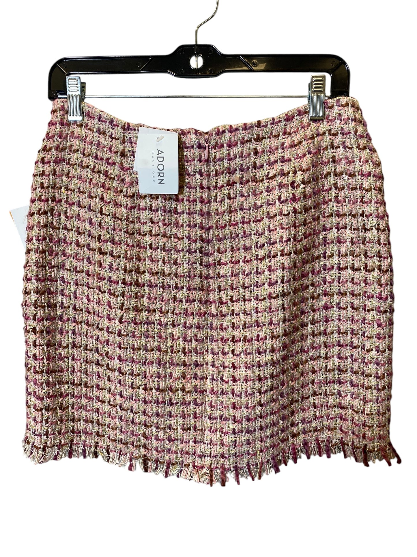 Skirt Mini & Short By Naked Zebra In Gold & Pink, Size: M